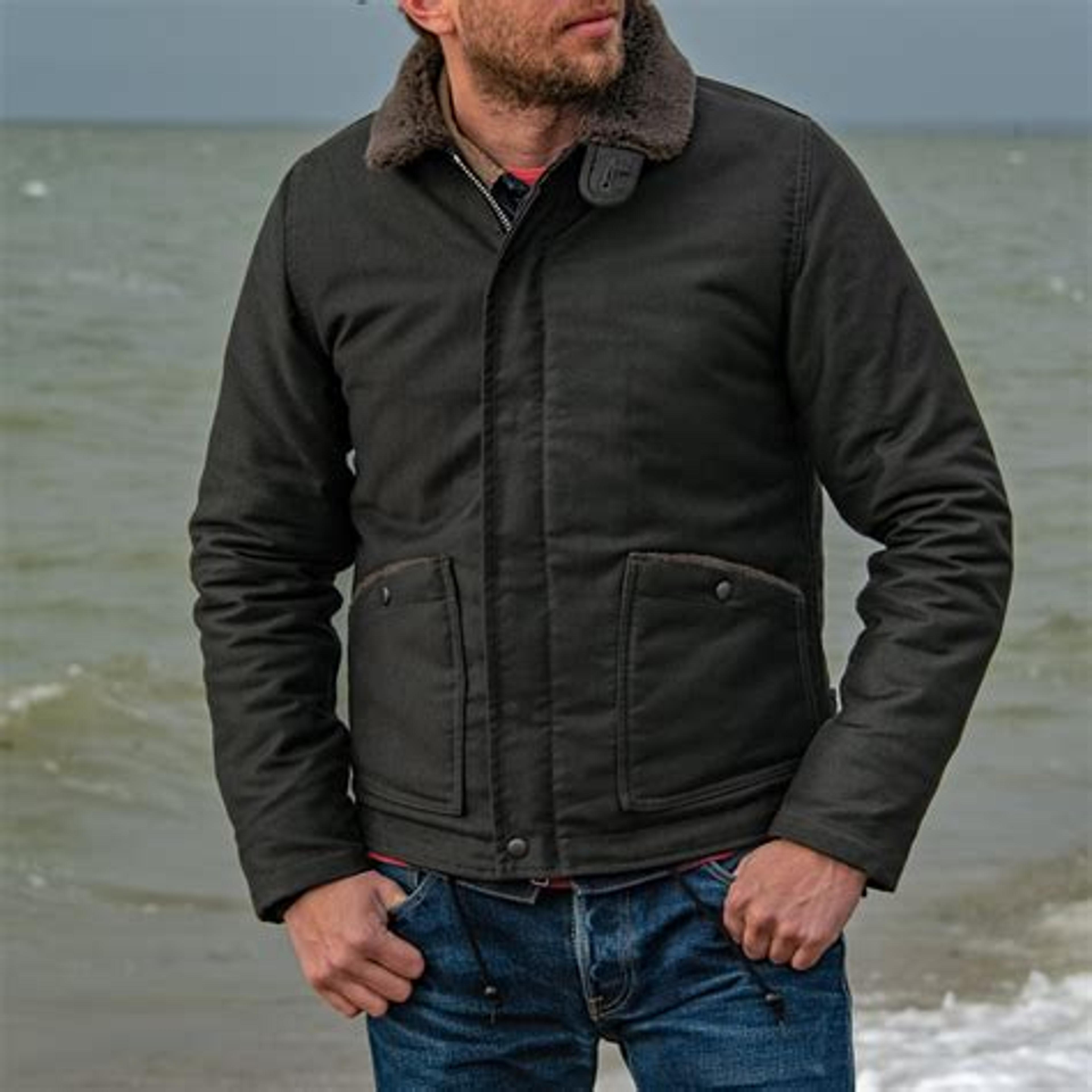 IHM-23-BLK - Alpaca Lined Whipcord B-2 Jacket at DuckDuckGo