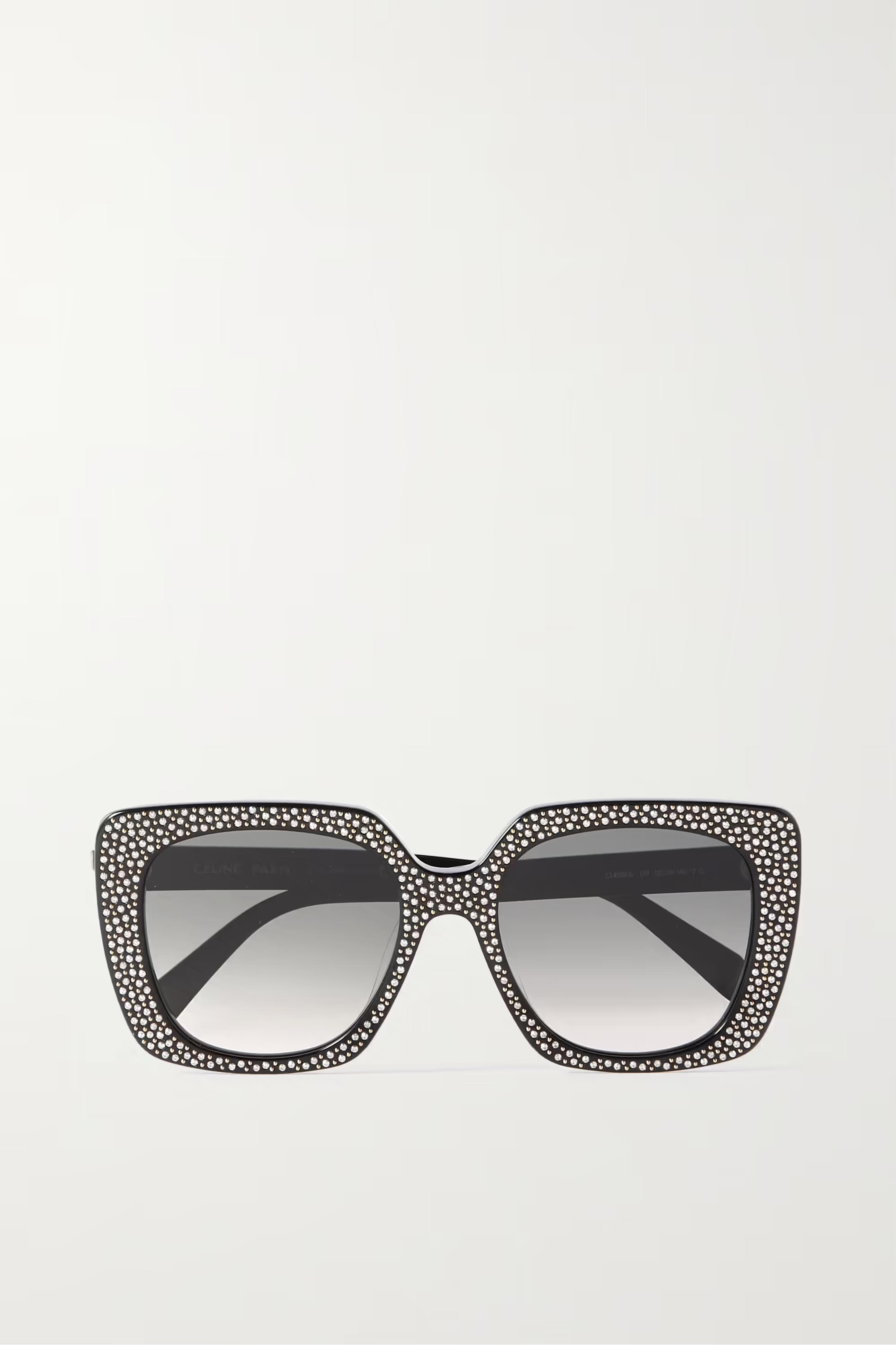 Black Oversized square-frame embellished acetate sunglasses | CELINE EYEWEAR | NET-A-PORTER