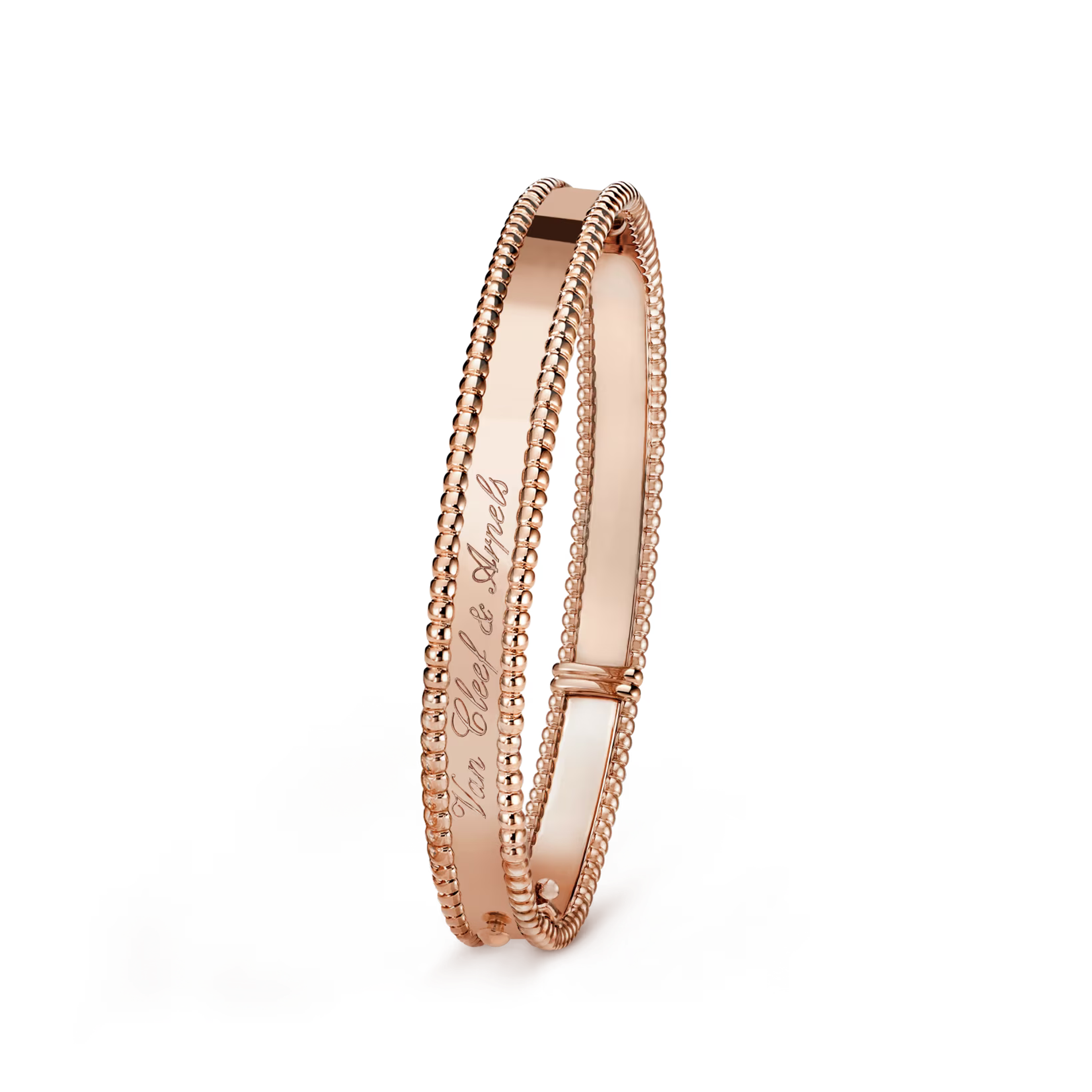Perlée signature bracelet, medium model 18K rose gold - Van Cleef & Arpels