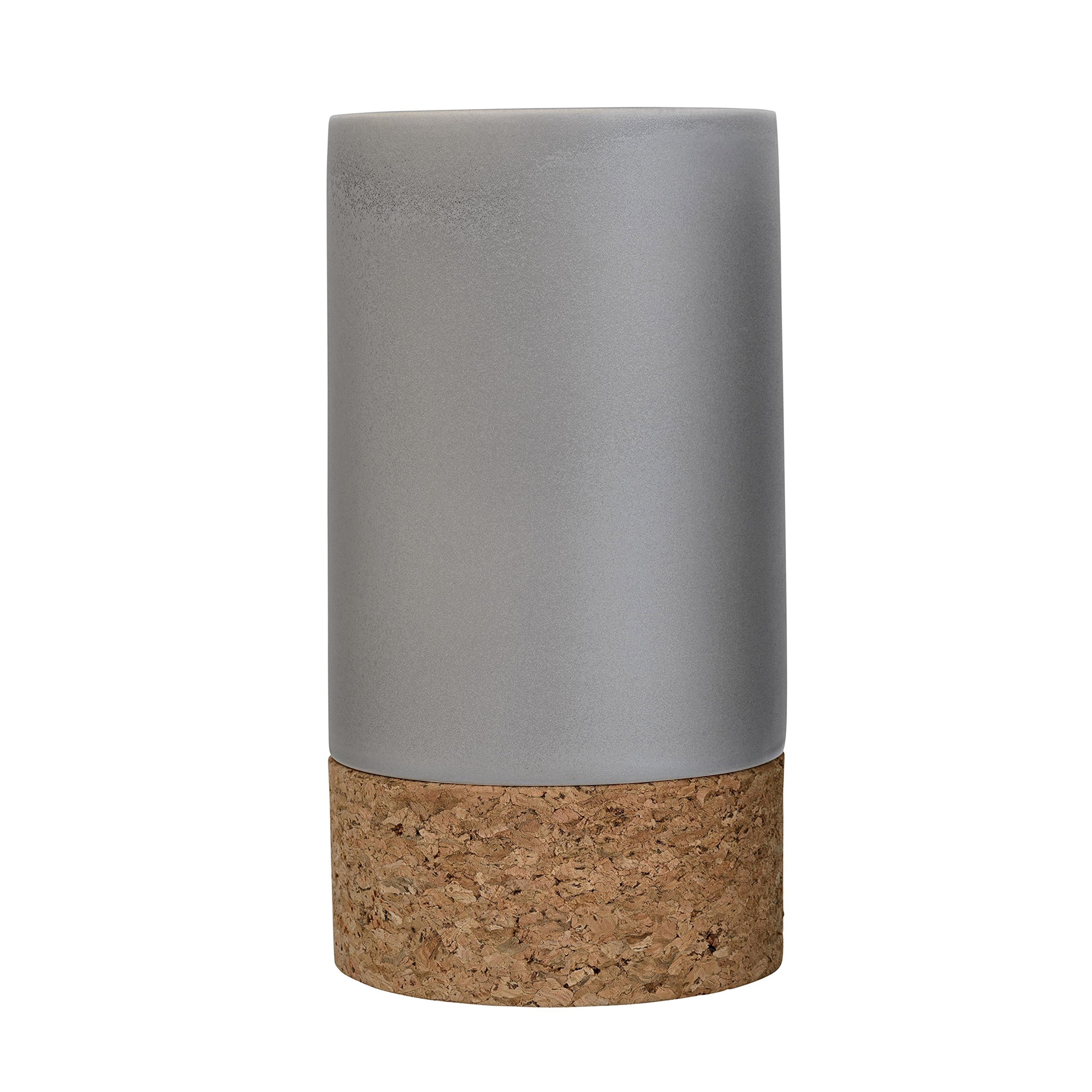 Bloomingville A32602172 Grey Ceramic Vase with Cork Bottom