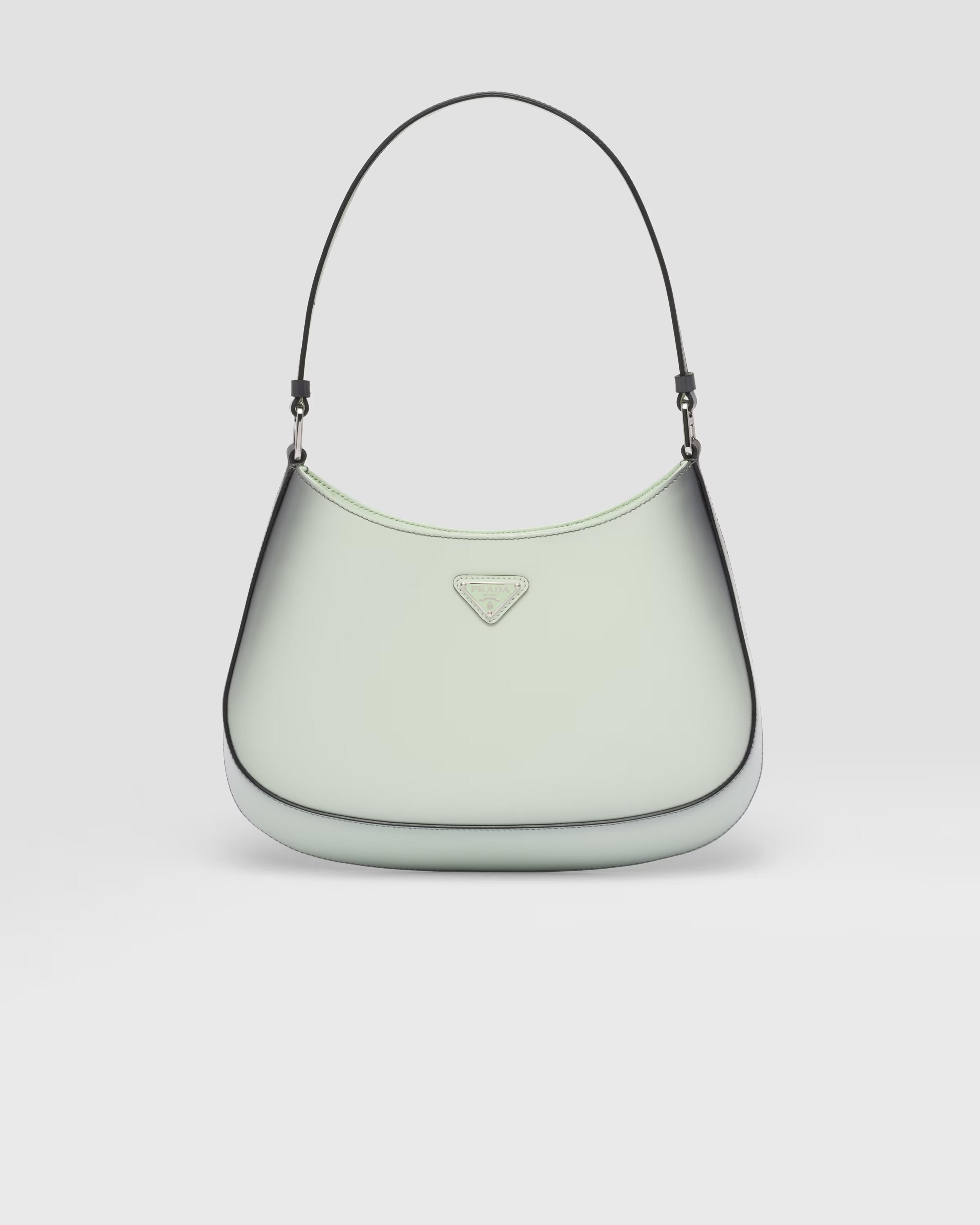 Gradient Aqua Prada Cleo Brushed Leather Shoulder Bag | PRADA