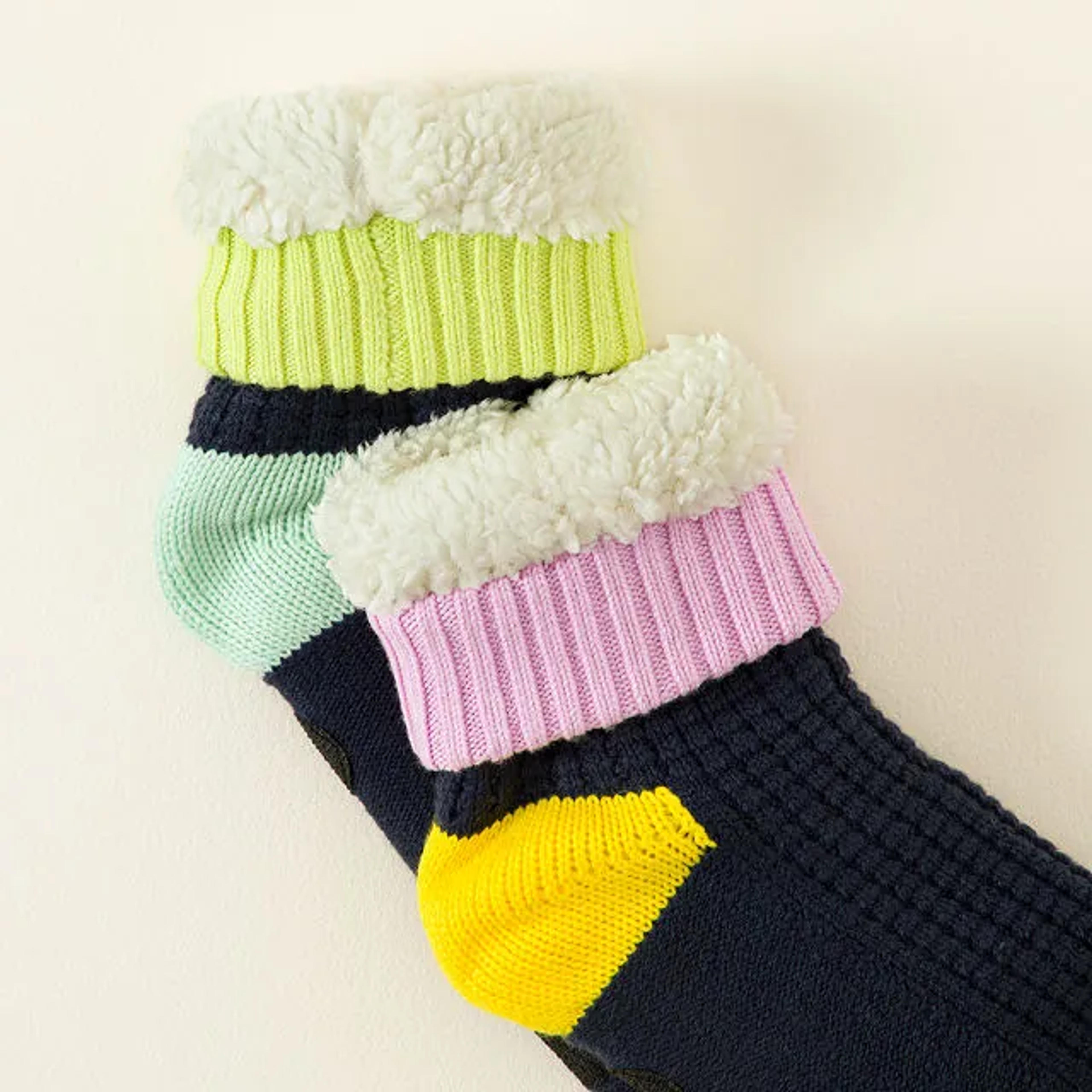 Mismatched Fleece Lined Slipper Socks | Socks | Uncommon Goods