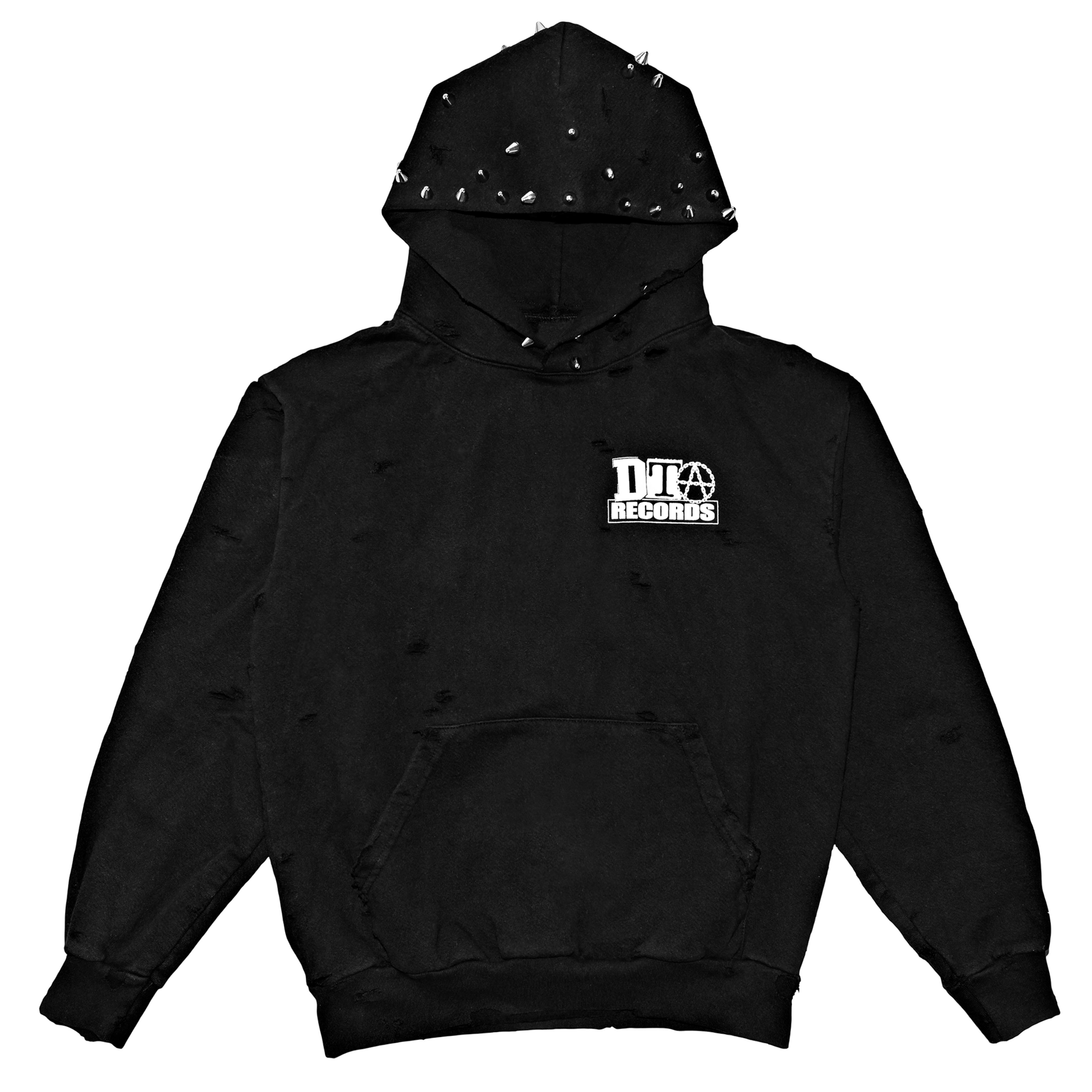 DTA Records Studded Hoodie