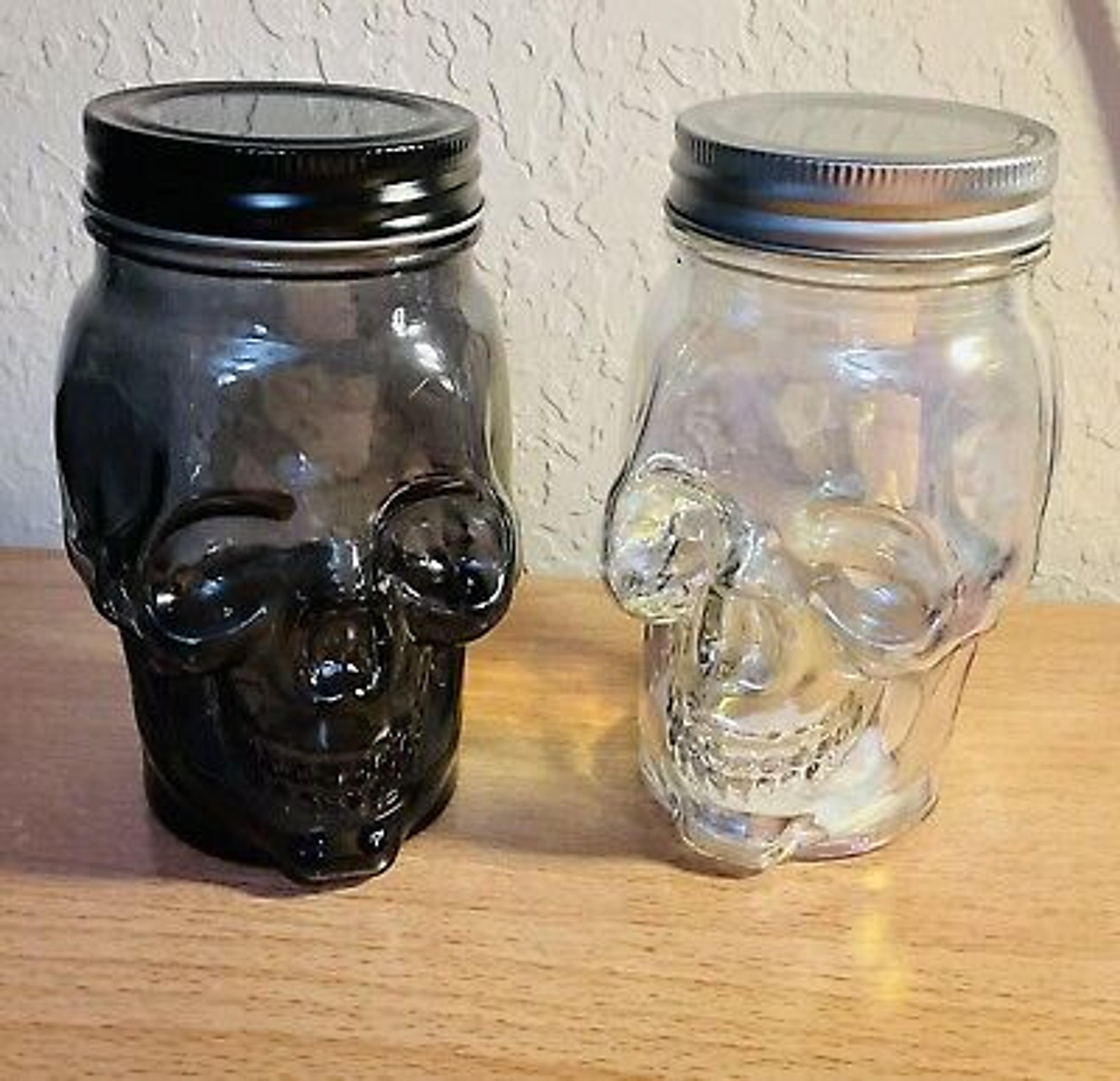 Target Bullseye Playground Skull Jars Iridescent Black Decor 2022 Halloween NEW | eBay