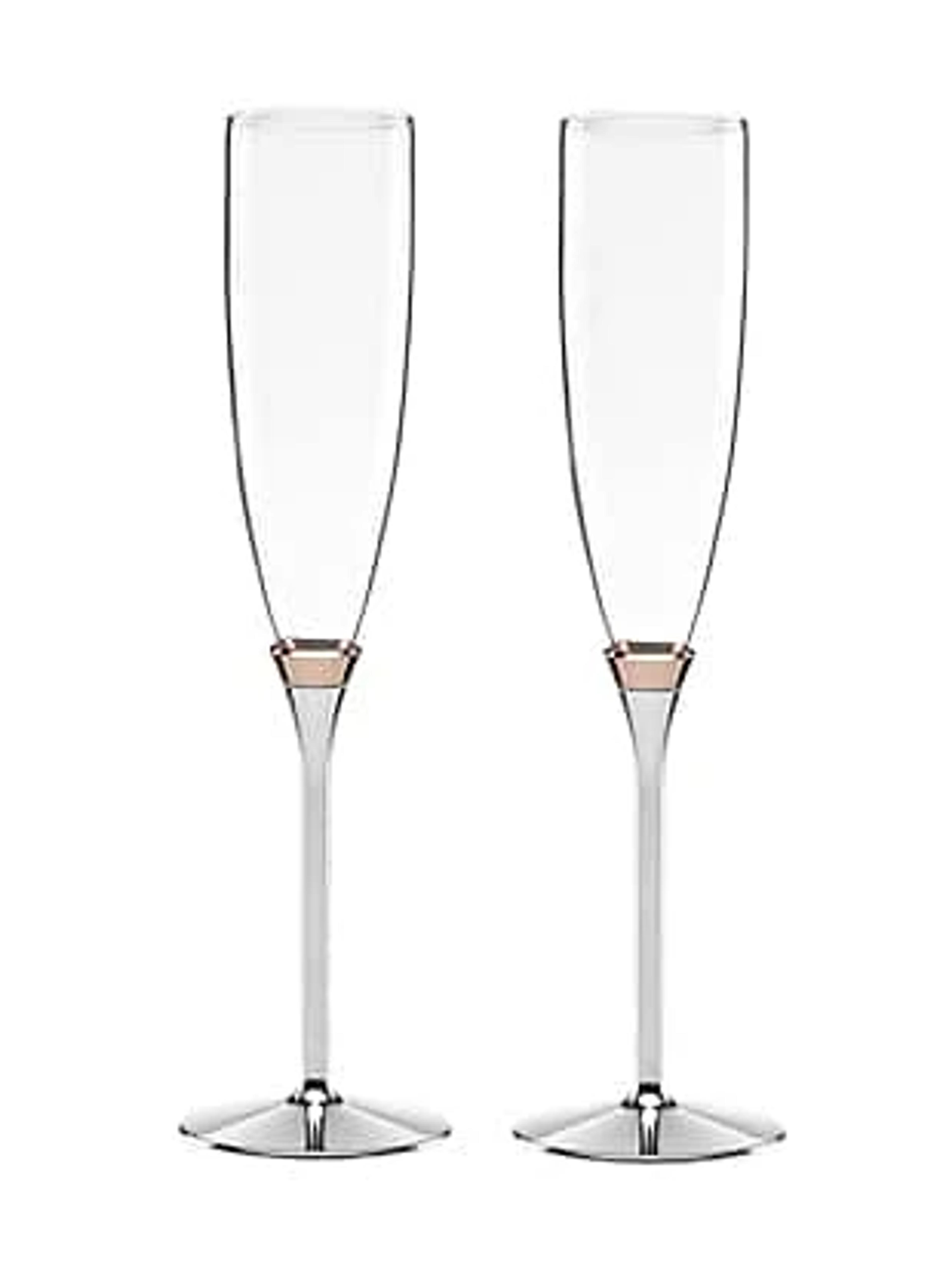 rosy glow toasting flute pair | Kate Spade New York