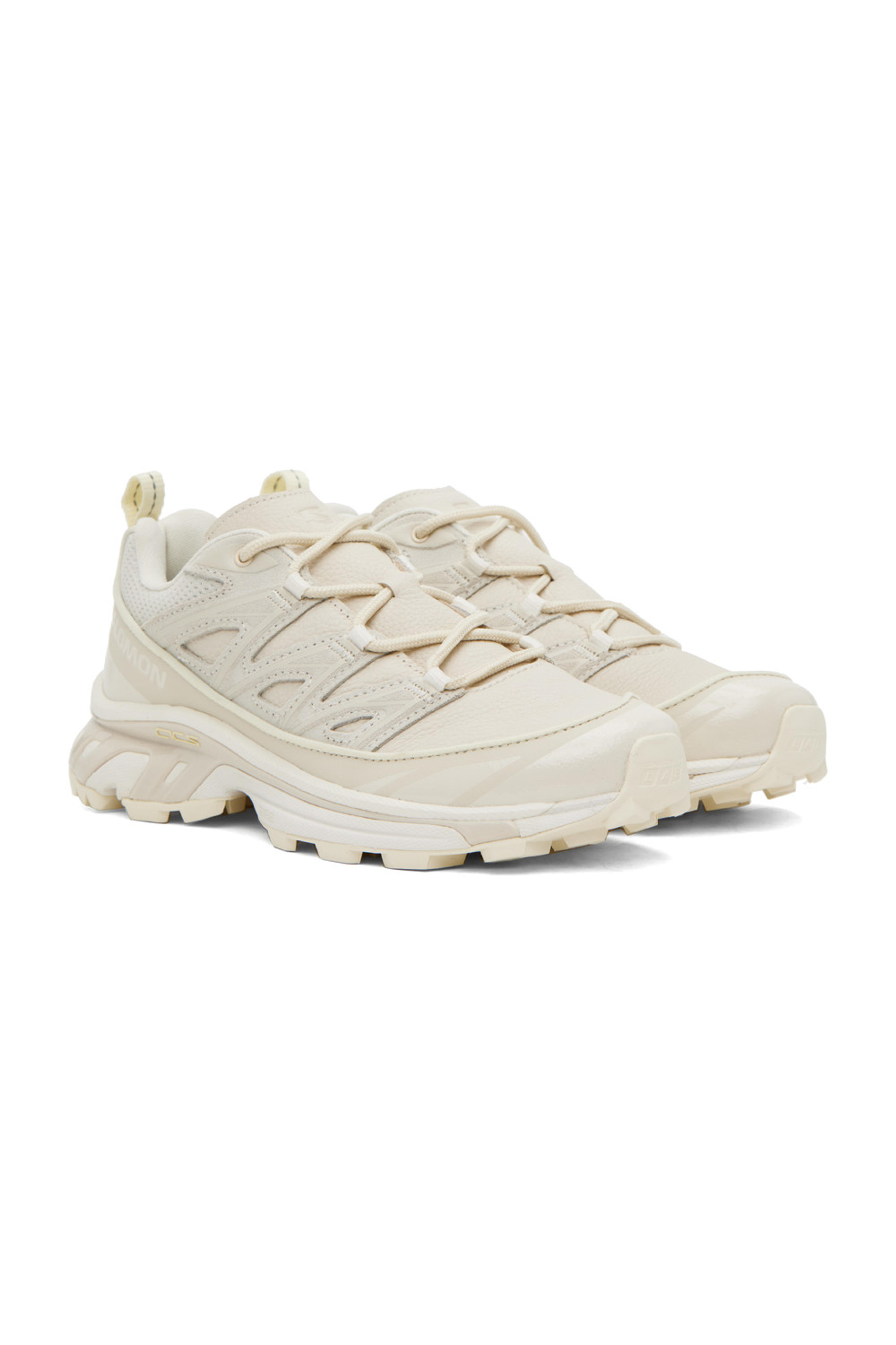 Beige XT-6 Expanse Leather Sneakers by Salomon on Sale