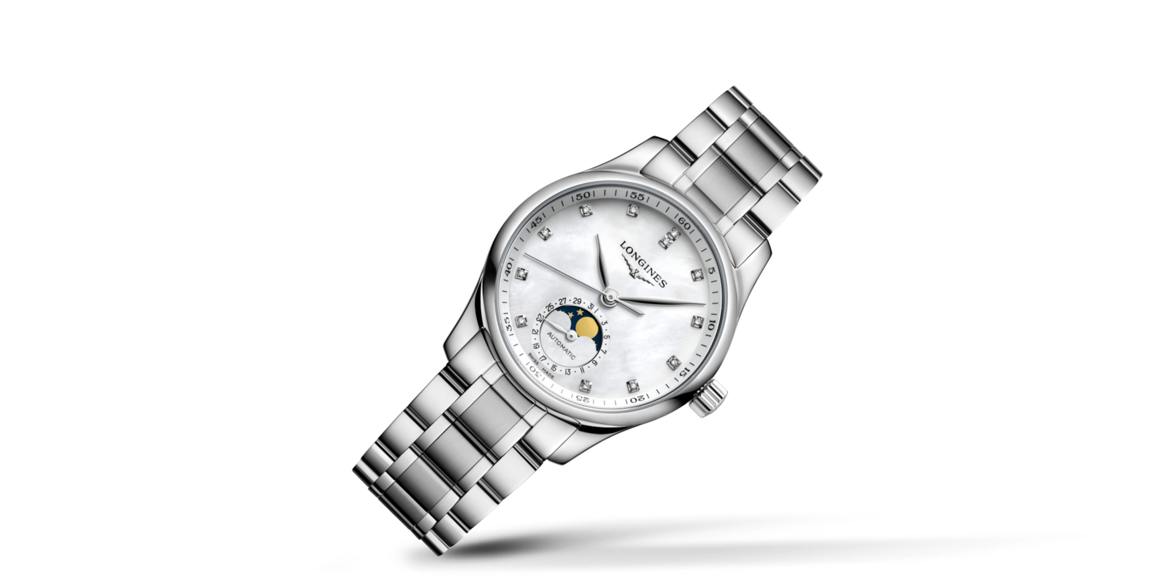 LONGINES MASTER COLLECTION Automatique, Acier, Montre Nacre Blanche Avec Bracelet | Longines® CH