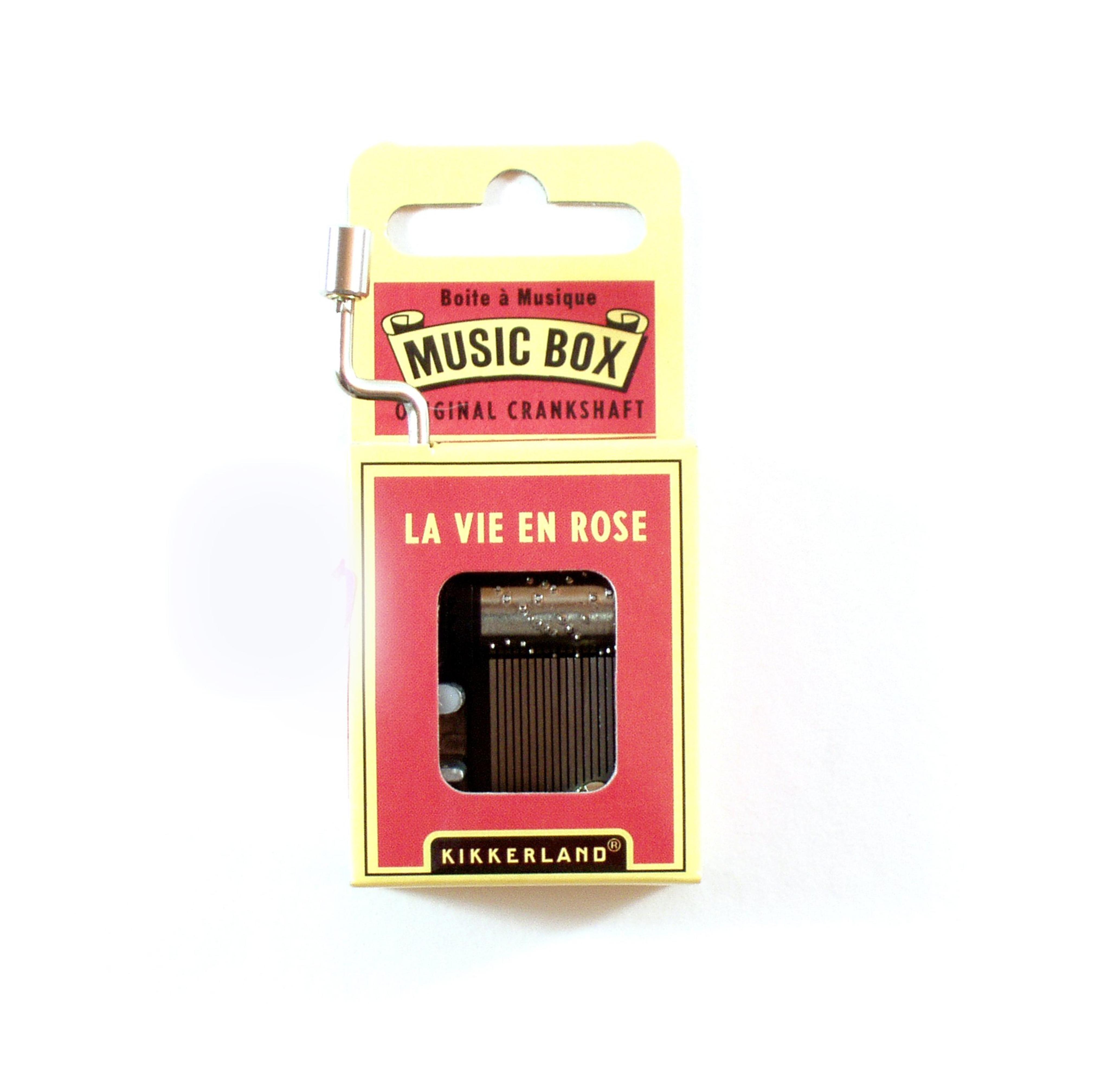 Kikkerland La Vie En Rose Crank Music Box