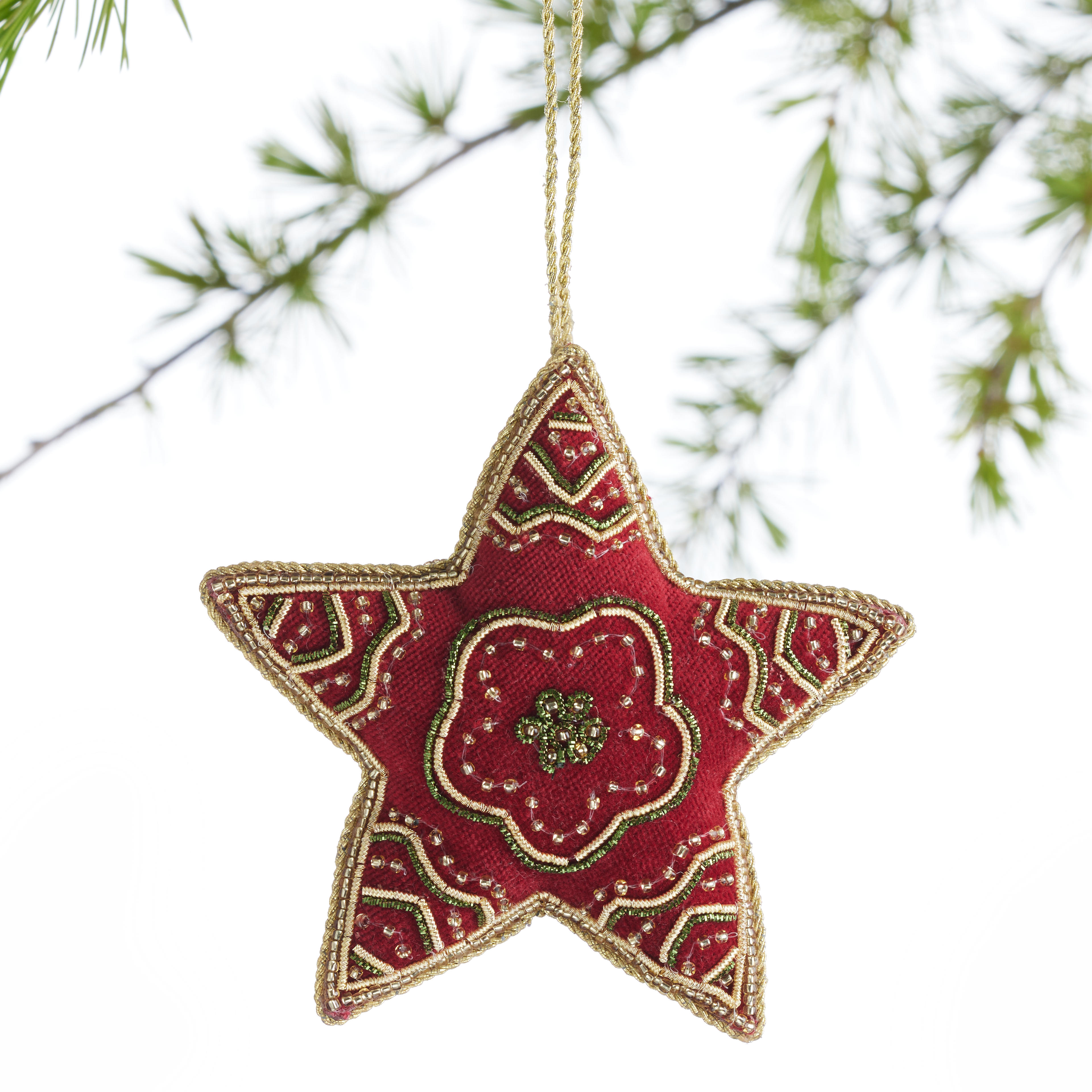 Red Velvet Star Ornament