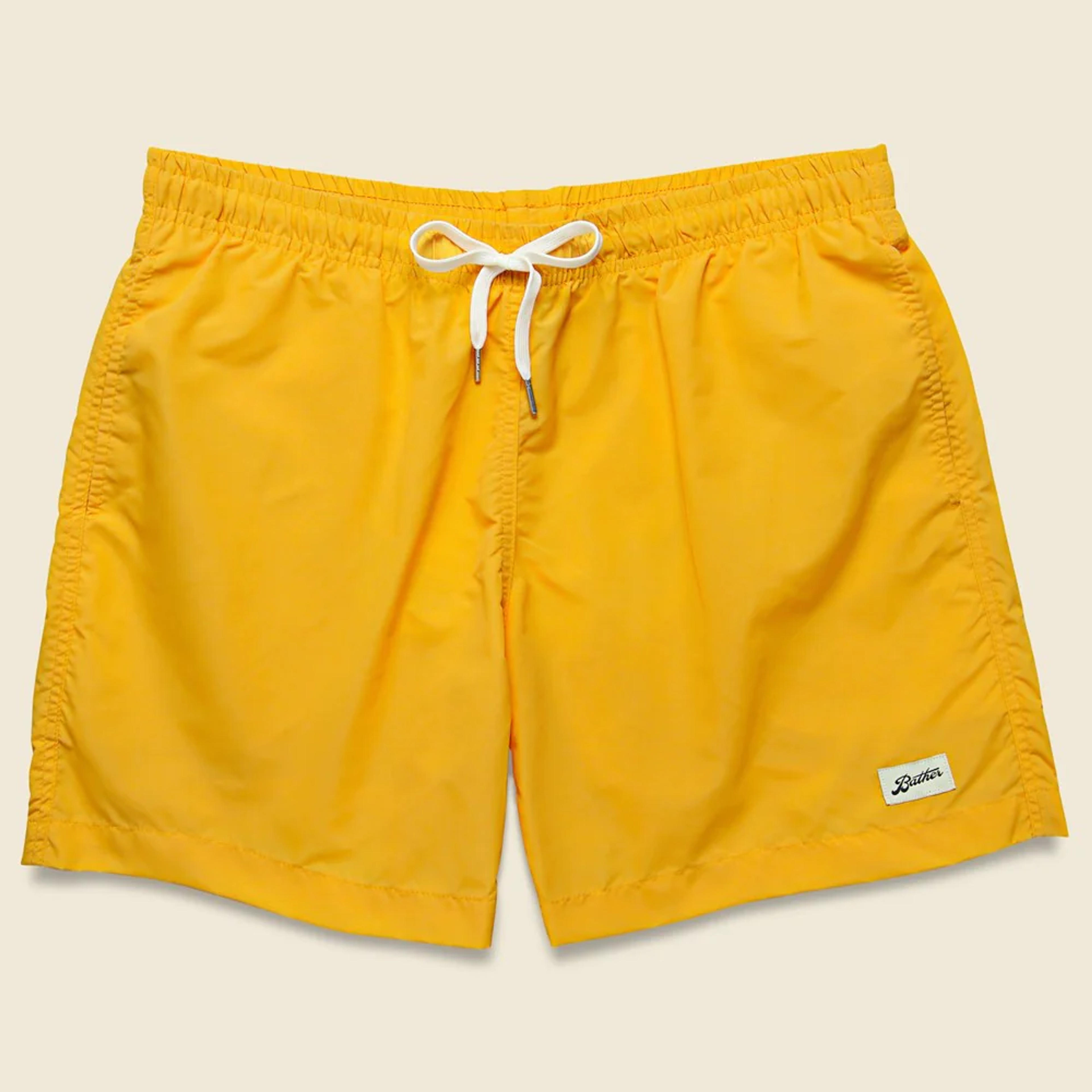 Solid Swim Trunk - Tangerine