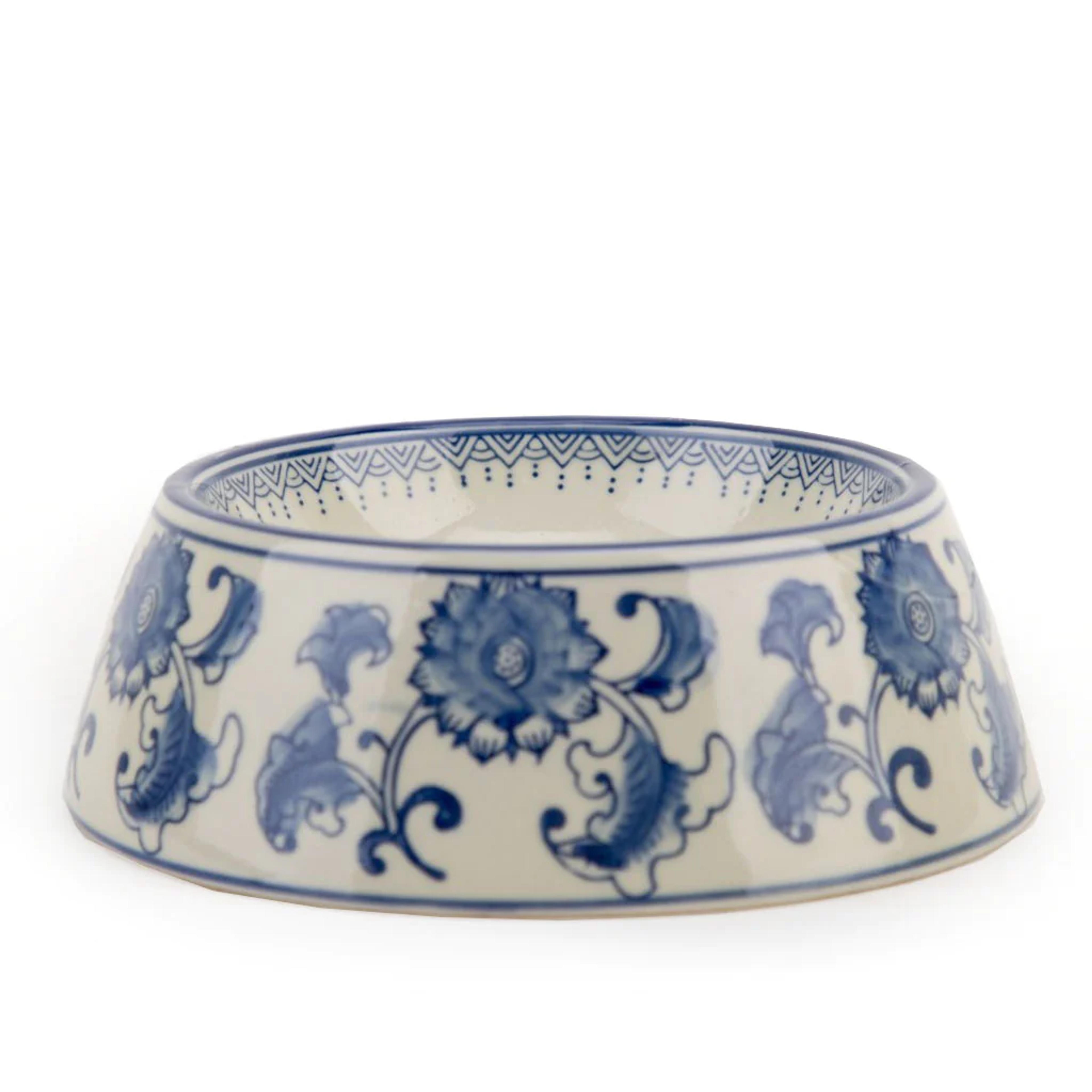 Blue & White Ceramic Pet Bowl – Biscuit Home