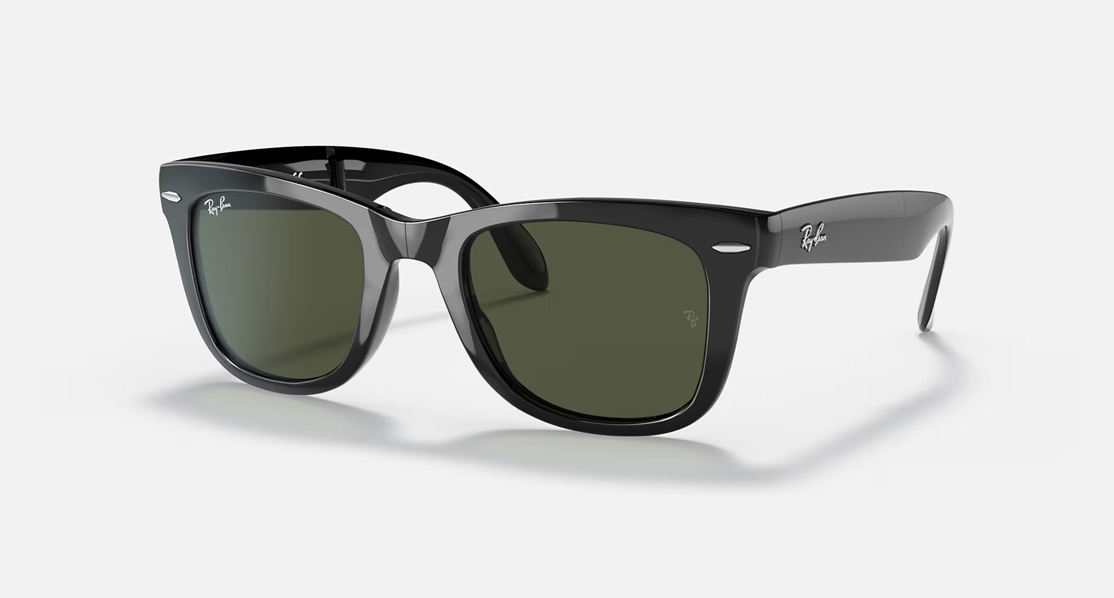 Wayfarer Folding Classic Sunglasses in Black and Green - RB4105 | Ray-Ban® US