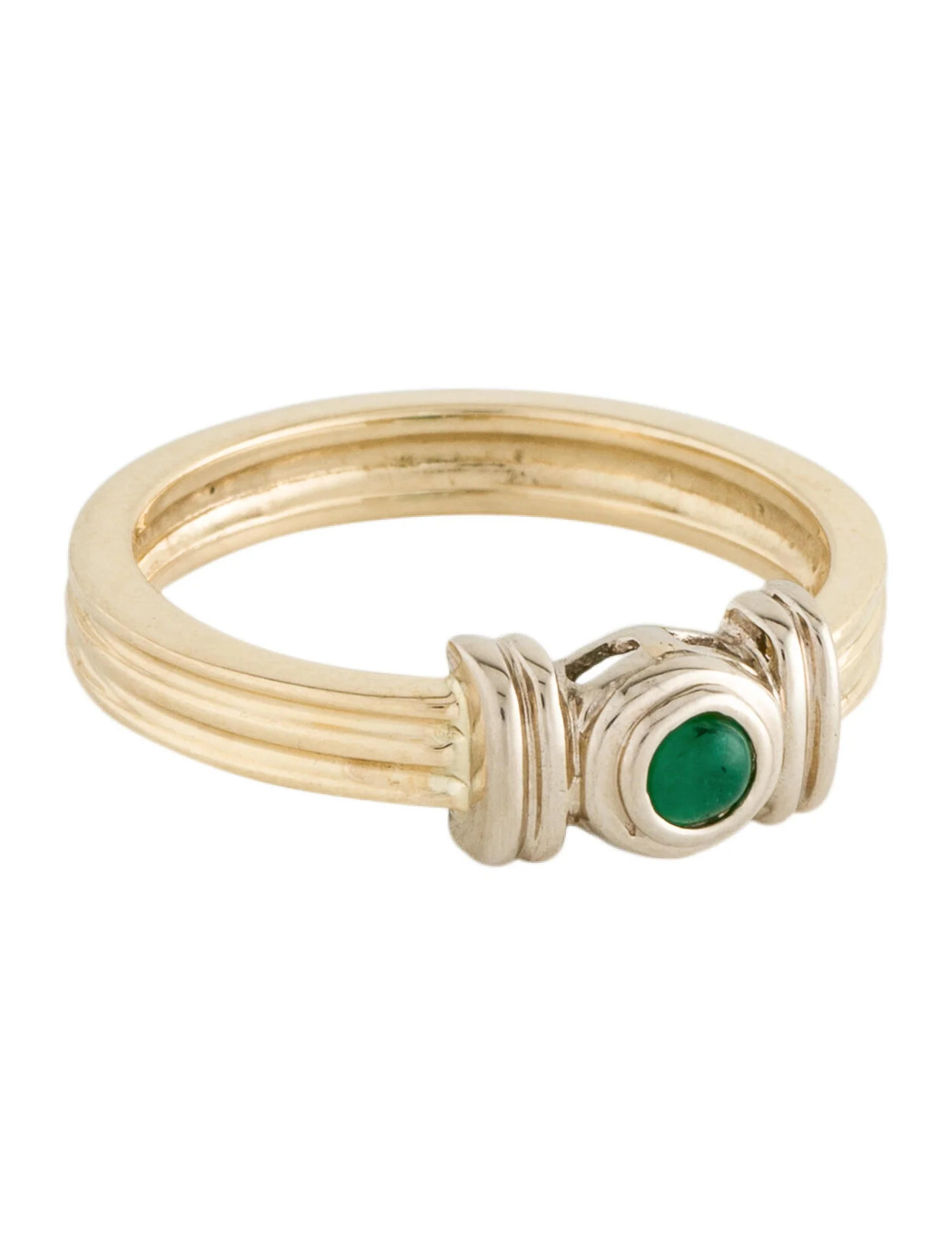 Ring 14K Emerald Band - 14K Yellow Gold Band, Rings - RRING159010 | The RealReal