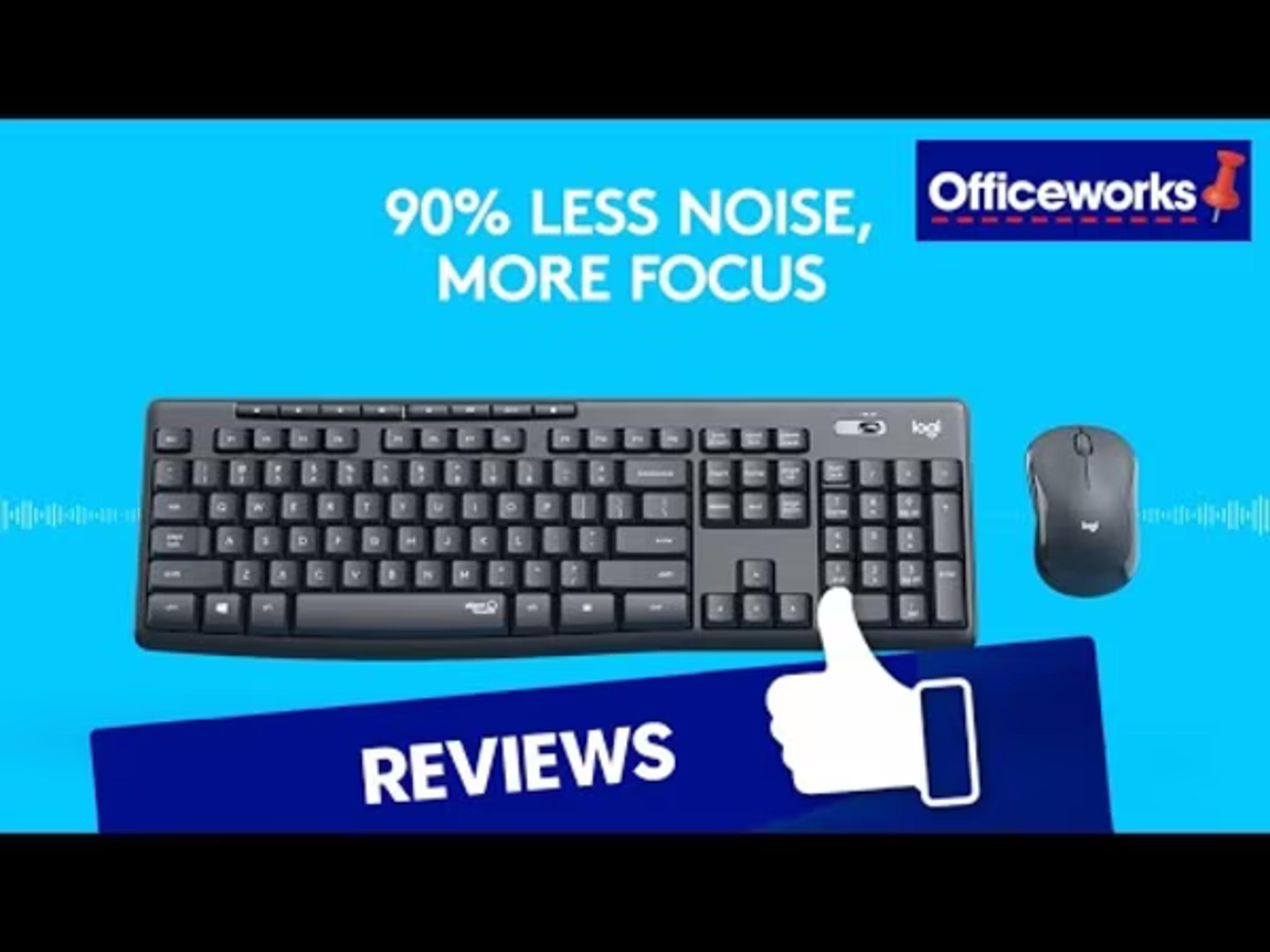 Logitech MK295 Silent Wireless Keyboard and Mouse Combo Black | Officeworks