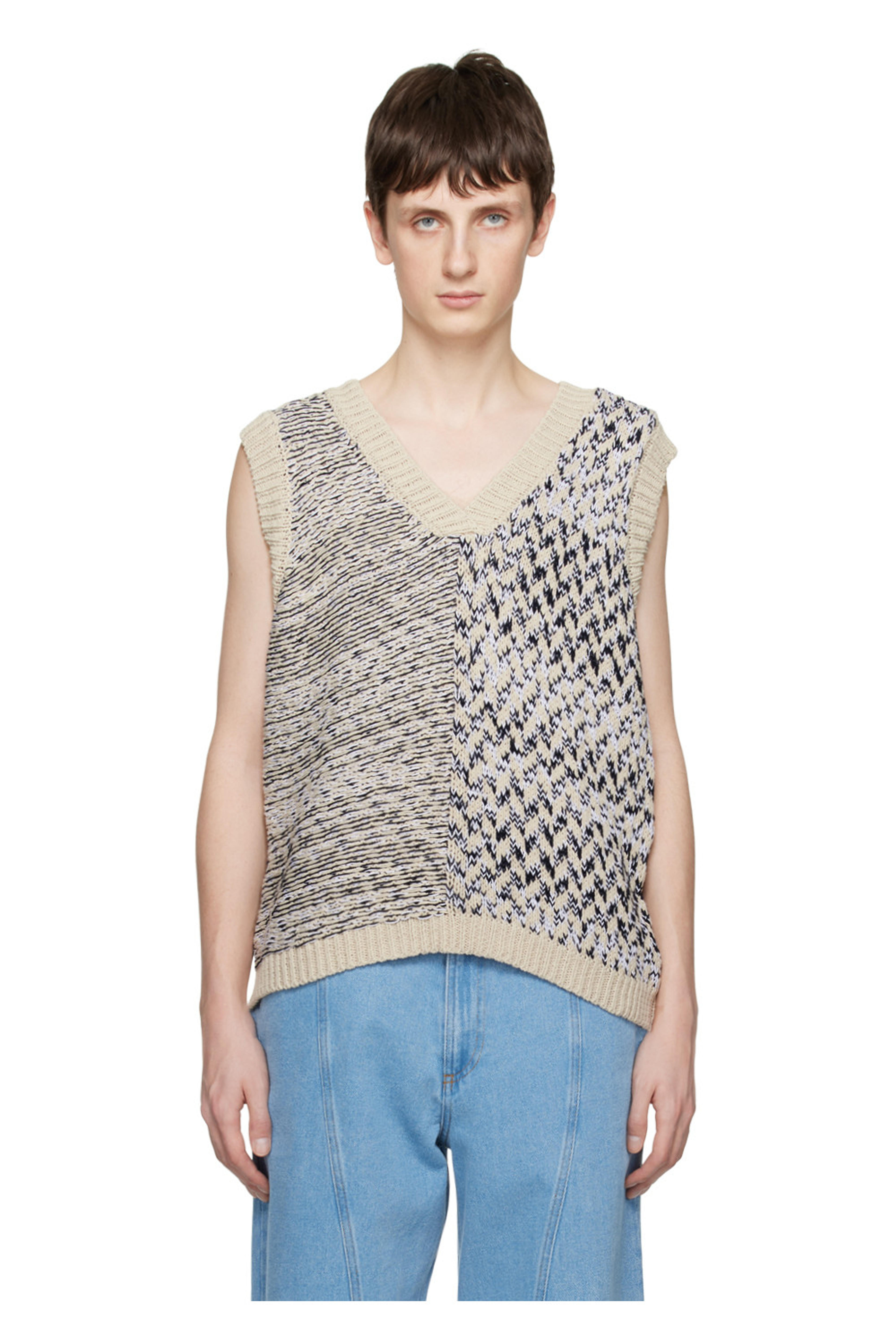 Henrik Vibskov: Beige Half Vest | SSENSE