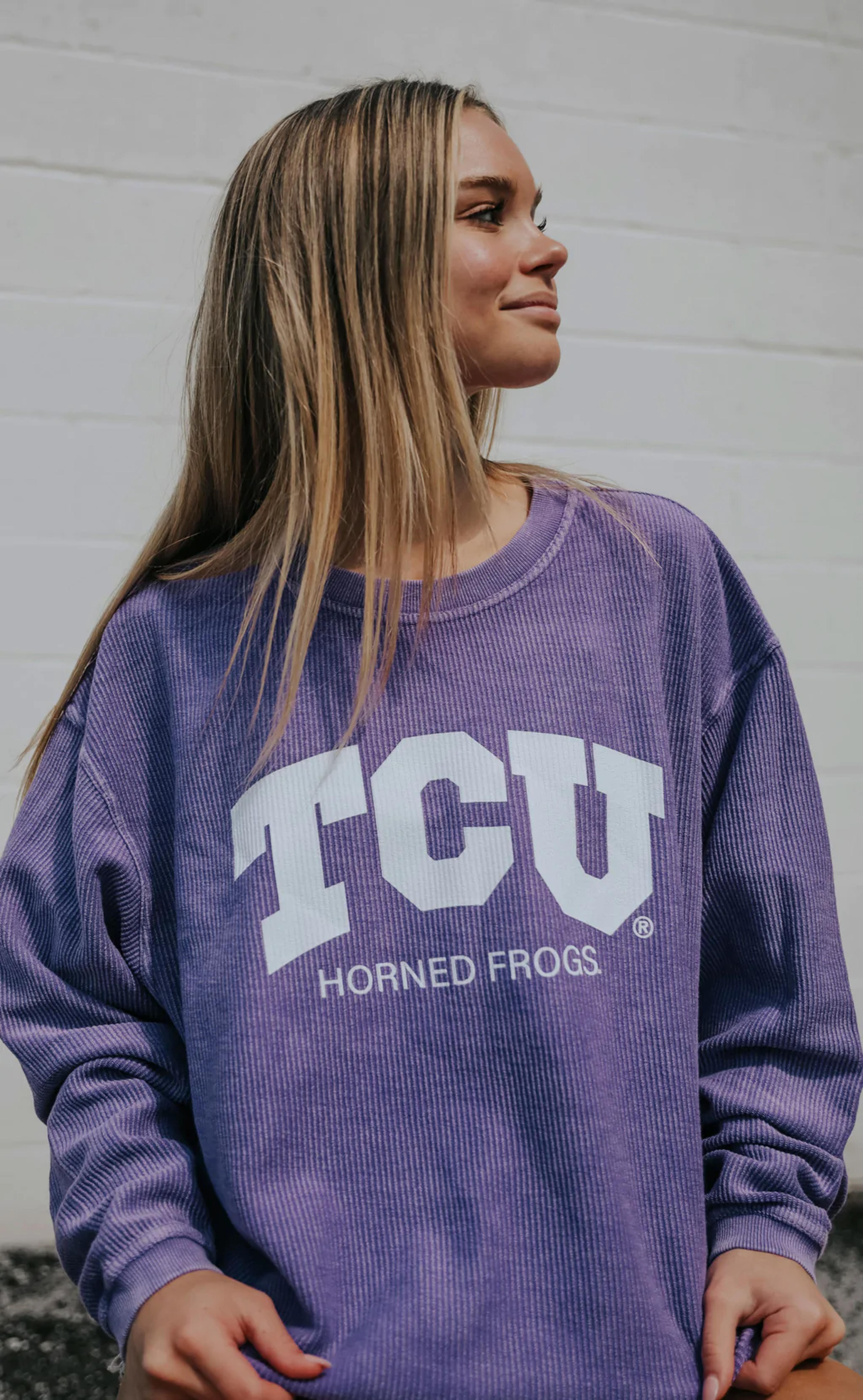 charlie southern: tcu corded sweatshirt