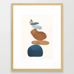 Balancing Stones 30 Framed Art Print by City Art | Society6