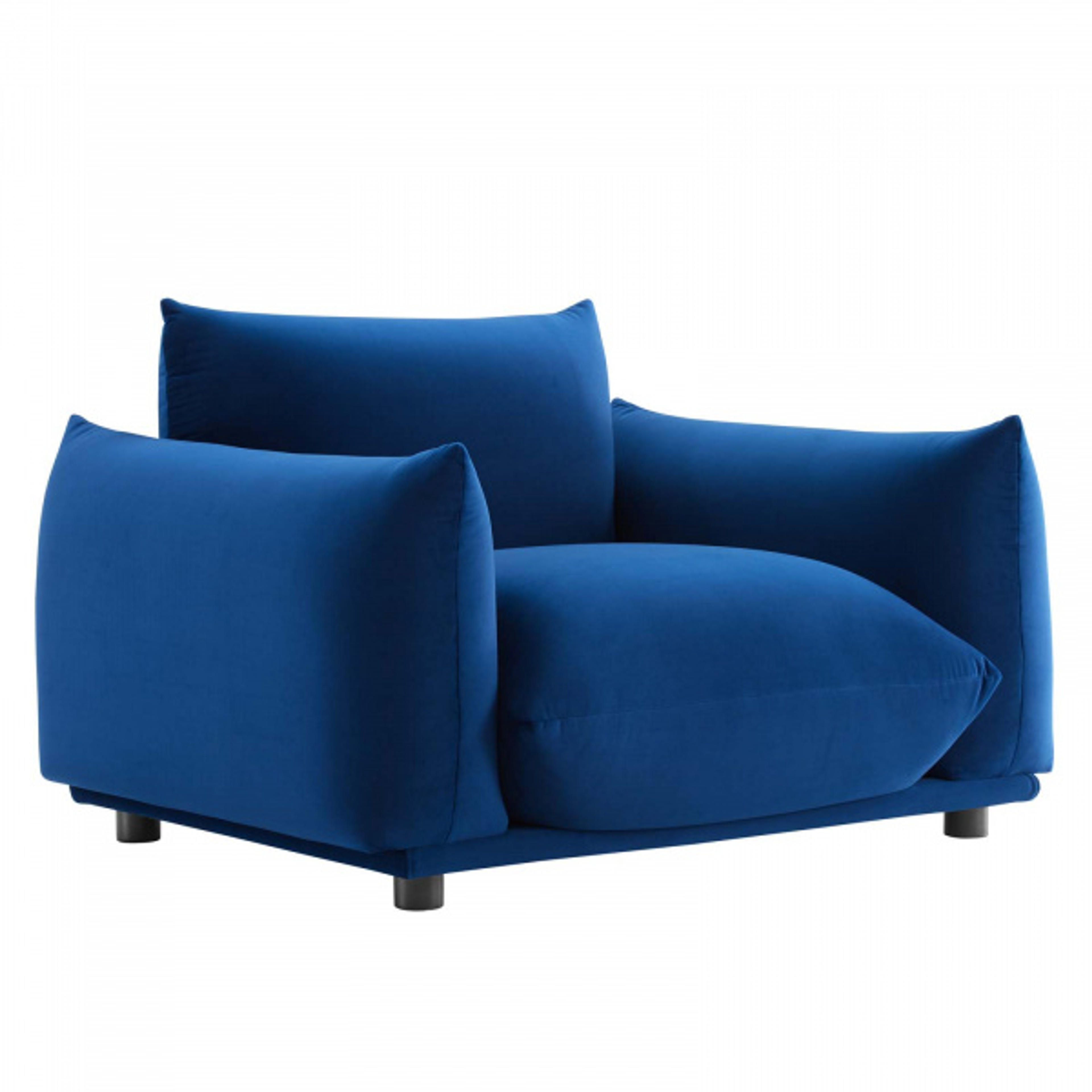 Copious Performance Velvet Armchair Navy by Modway