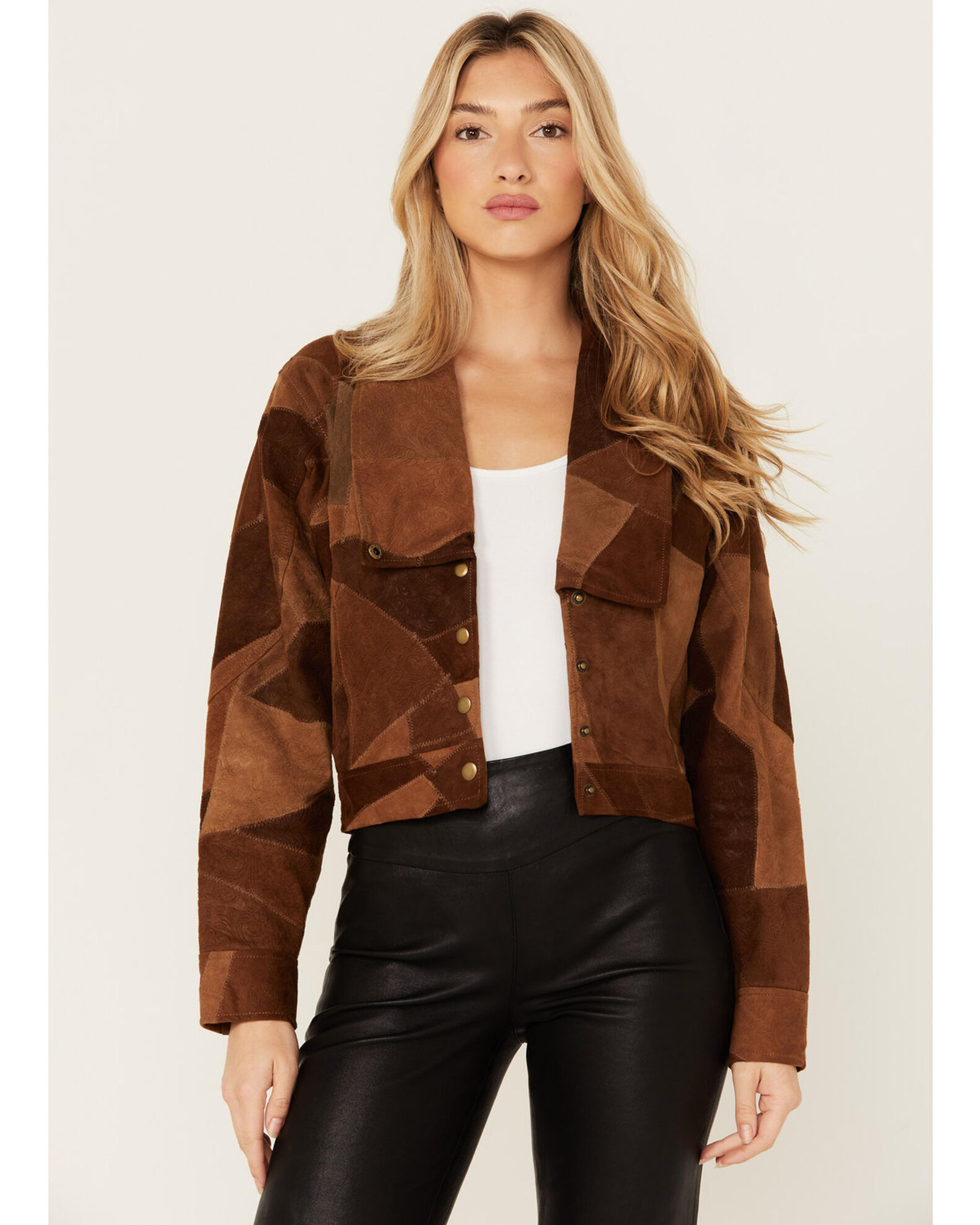 Shyanne Women's Patchwork Leather Bomber Jacket | Boot Barn