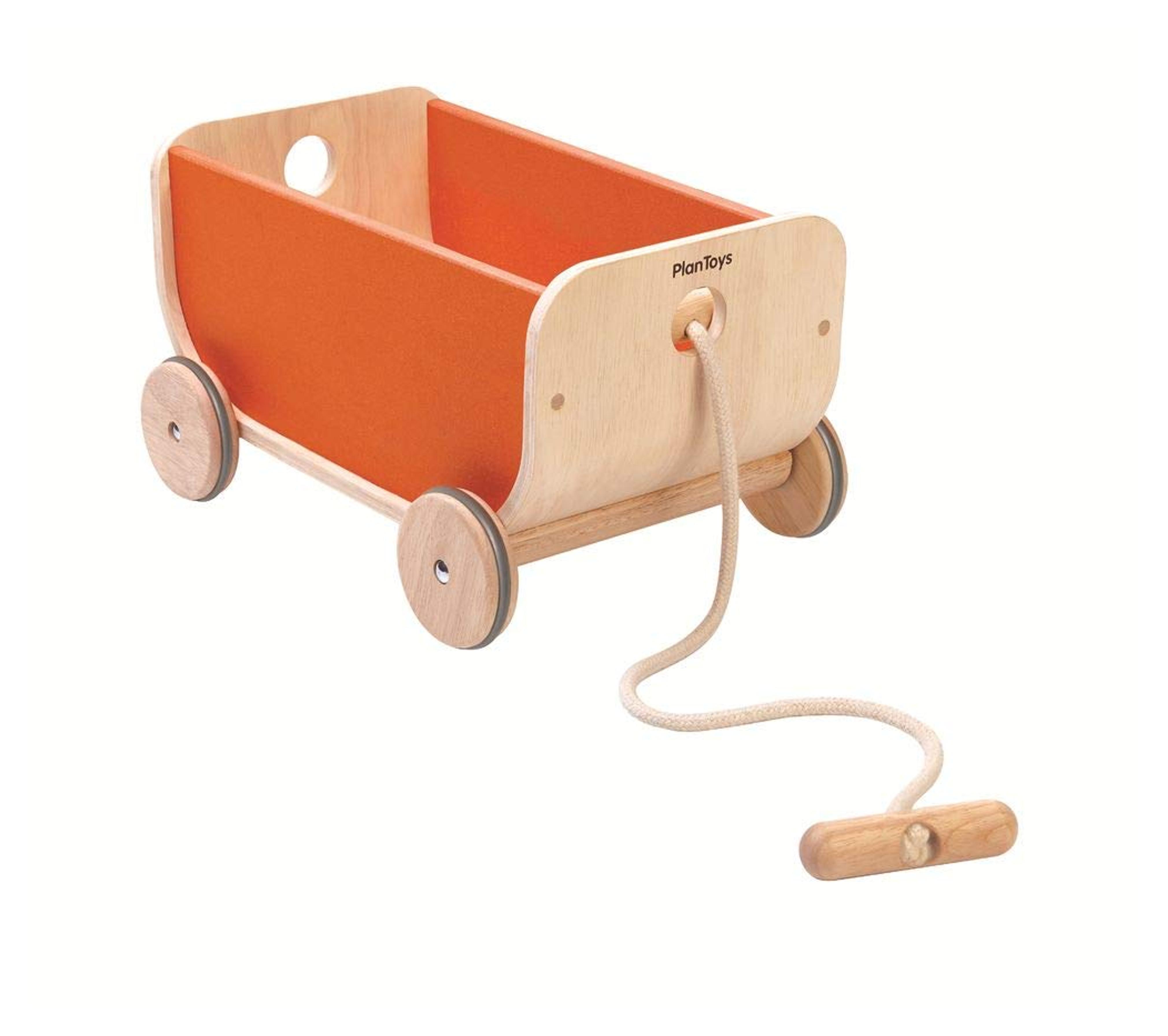 Plan Toys Ride On Wagon, Orange 