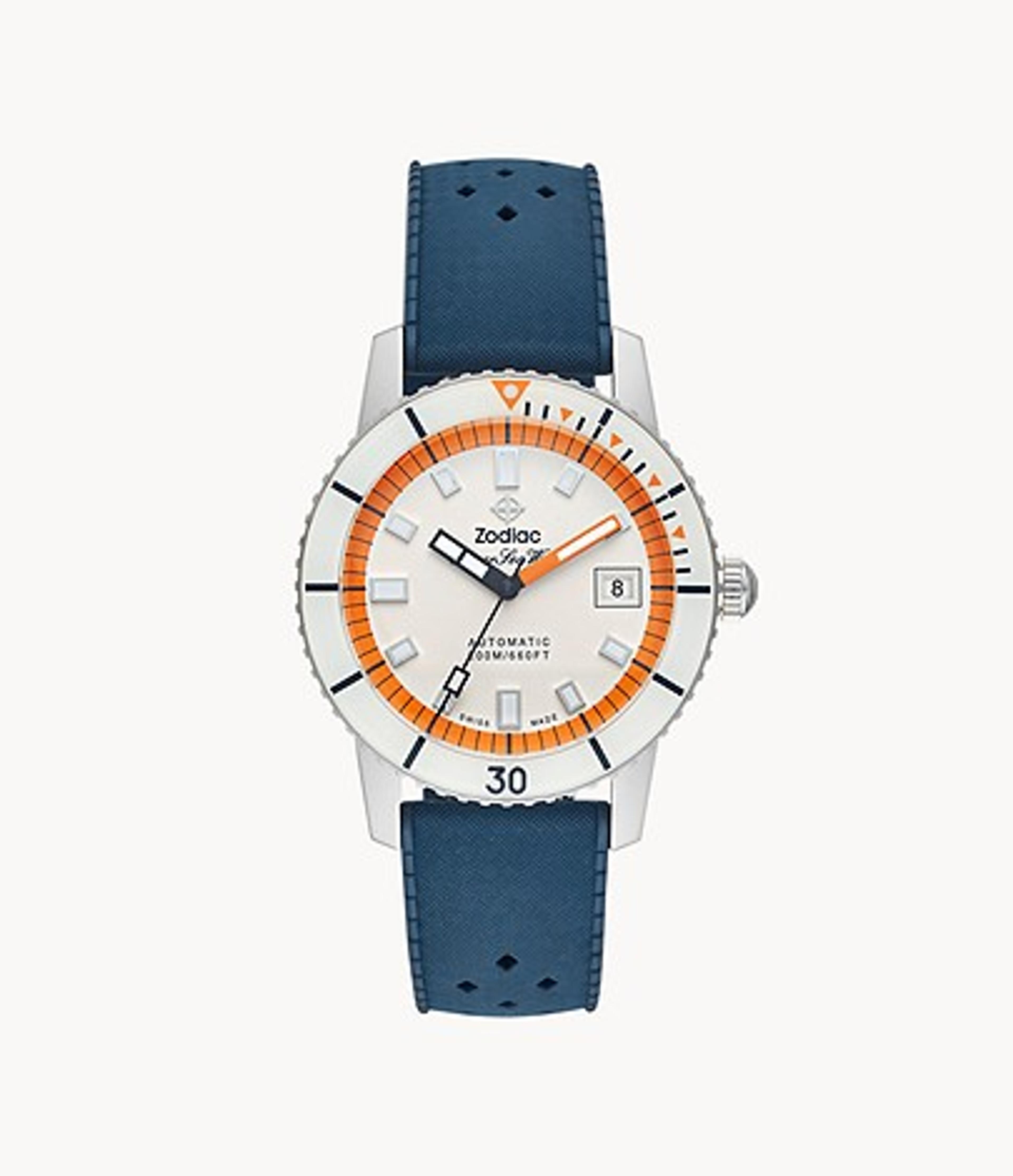 Super Sea Wolf Automatic Blue Rubber Watch ZO9270