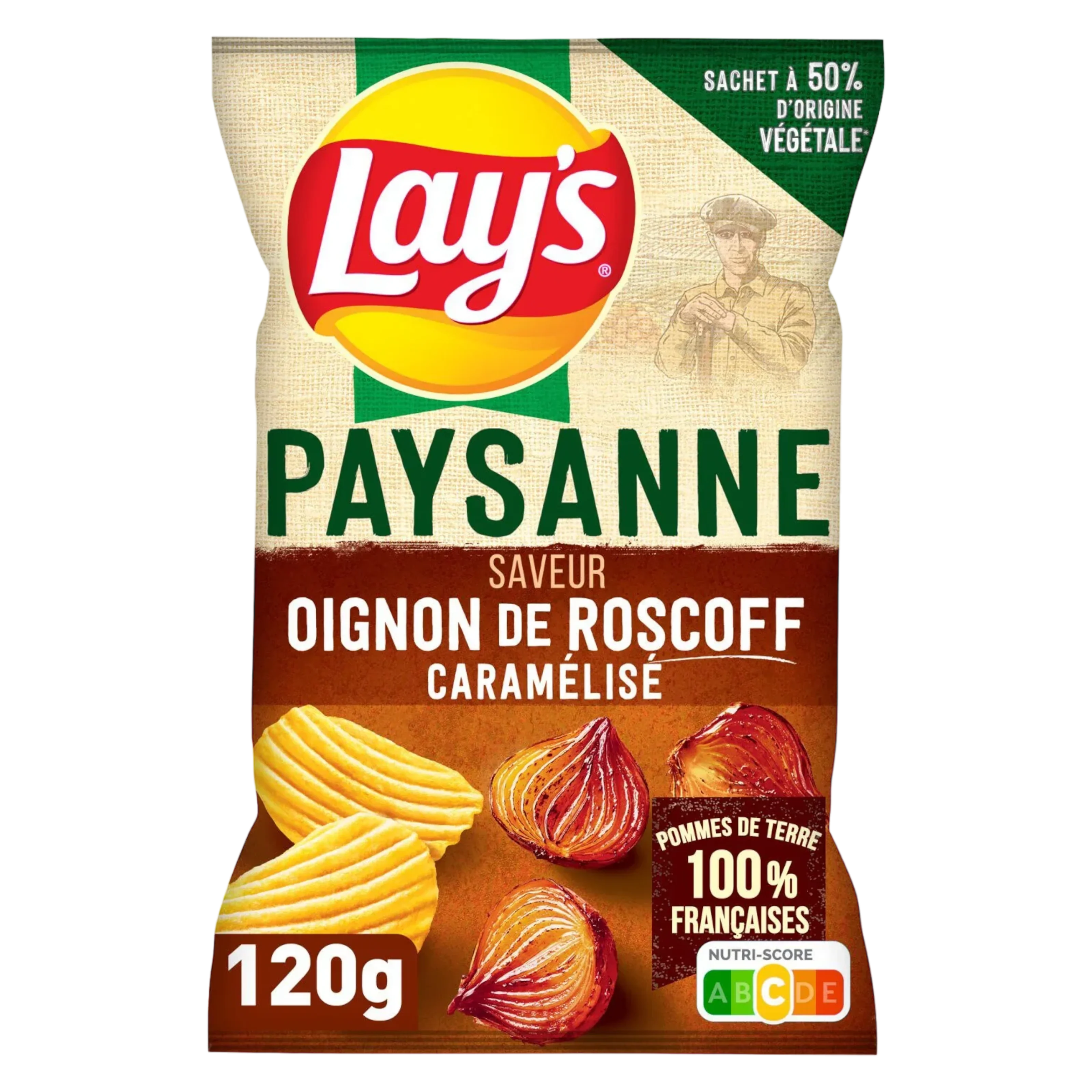 Lays Paysanne Saveur Oignon de Roscoff Caramélisés (France) - 4.2oz (1 | Poppin Candy