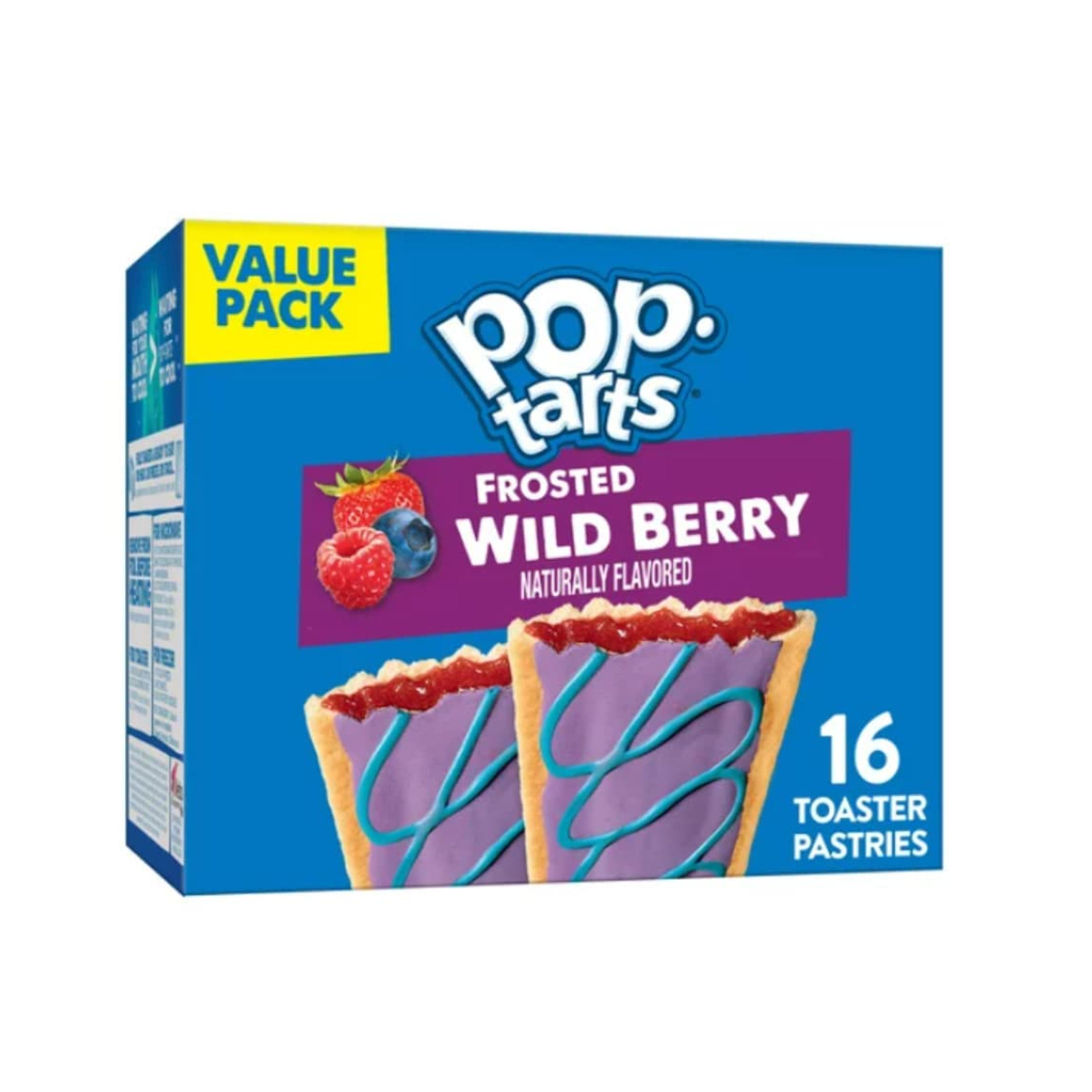 Amazon.com : Kellogg's Pop-Tarts Breakfast Toaster Pastries, Wildlicious Frosted Wild Berry Flavored, Value Pack, 30.4 oz 16 Ct. (Pack Of 3) : Grocery & Gourmet Food