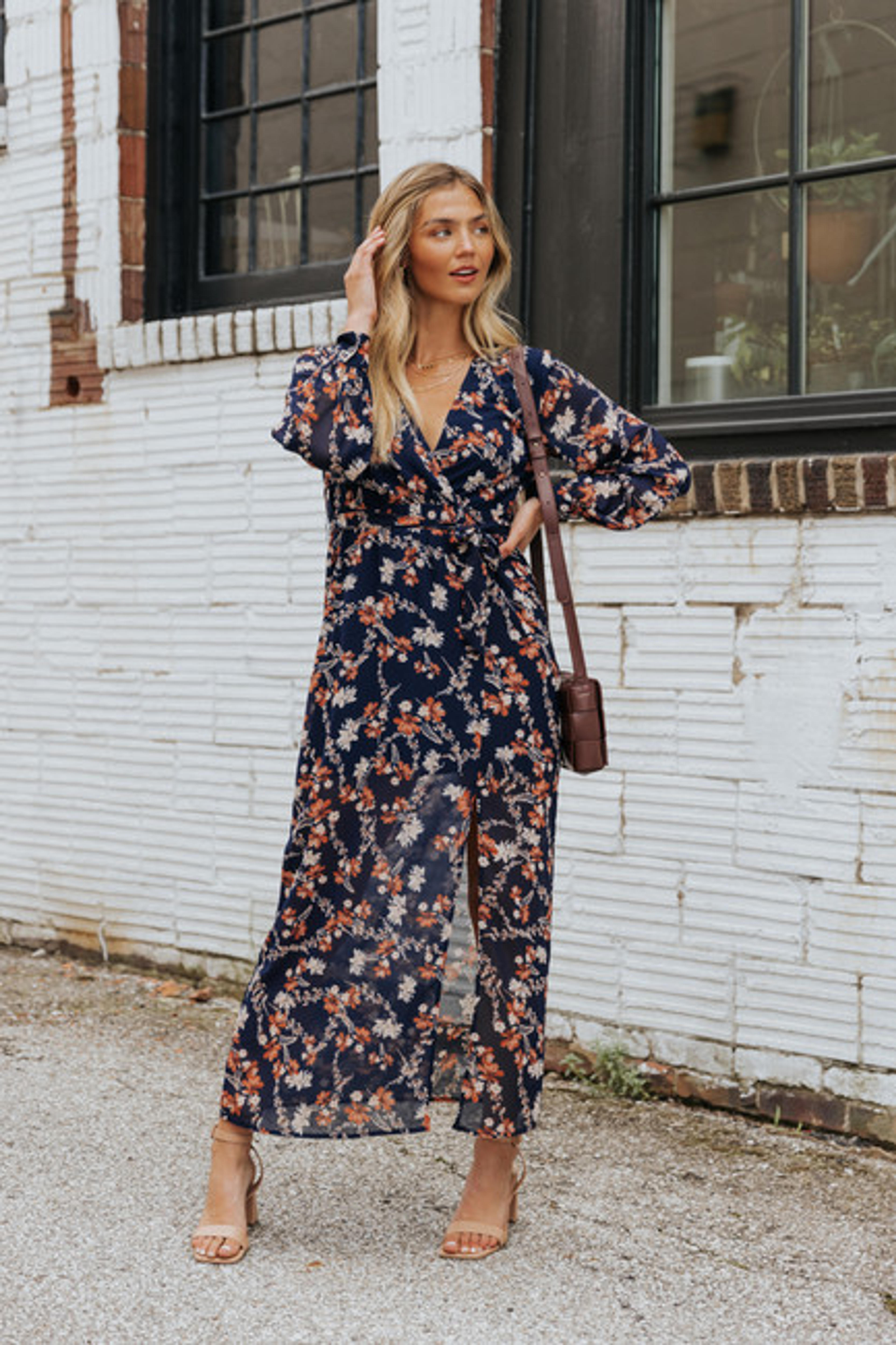 Autumn Floral Maxi Dress