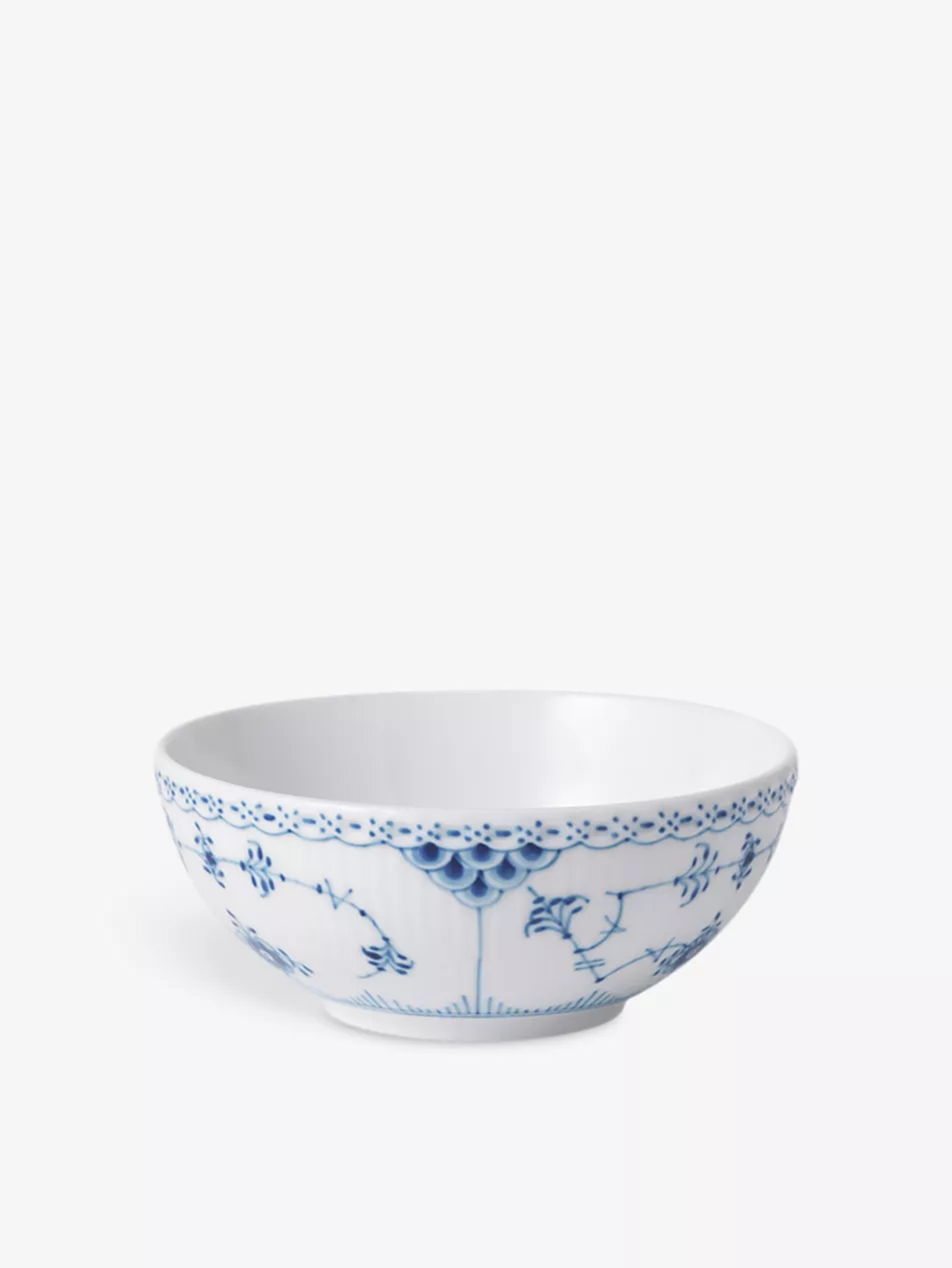 ROYAL COPENHAGEN - Blue Fluted Half Lace deep porcelain bowl 14.4cm | Selfridges.com