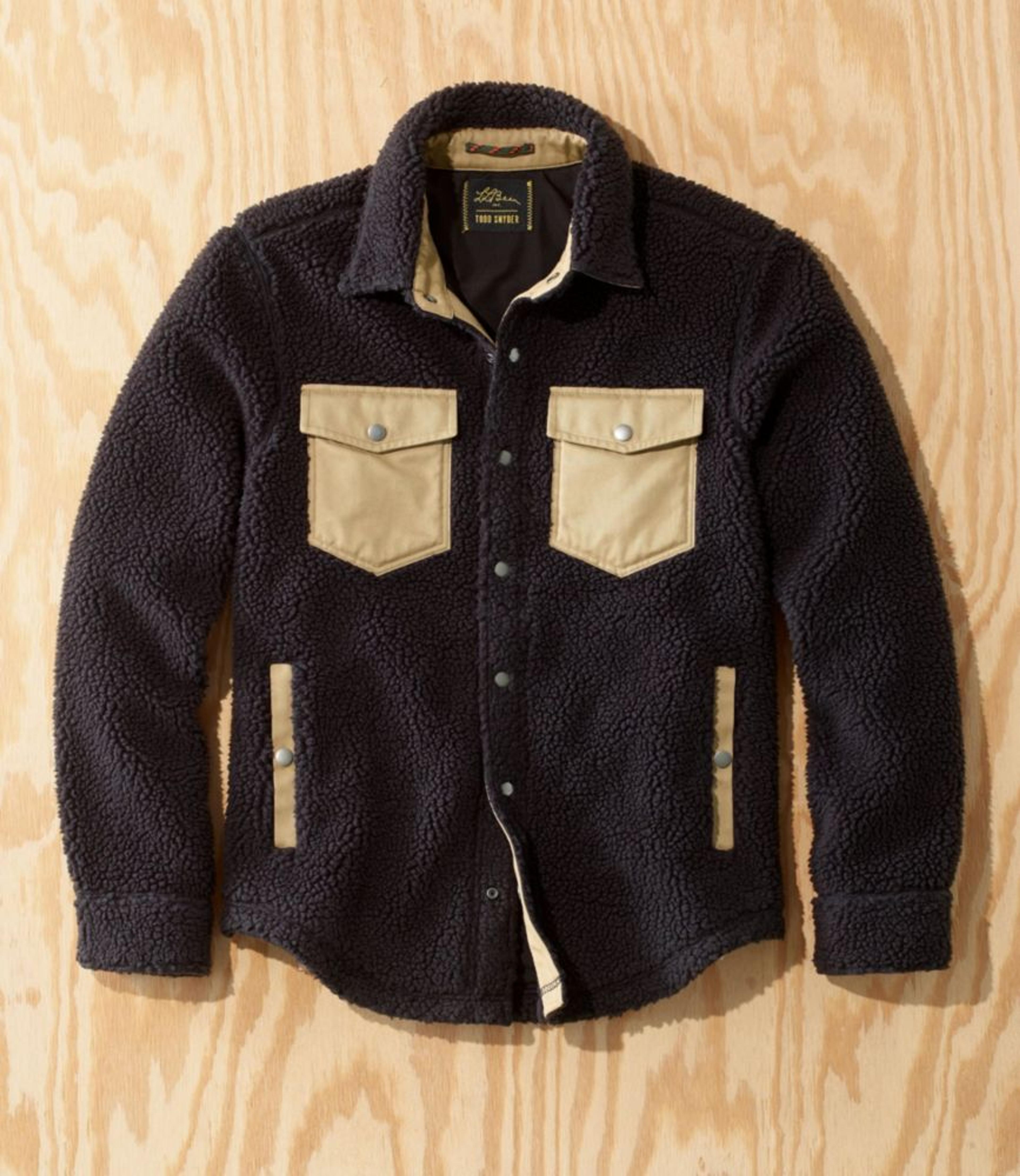 Men's L.L.Bean x Todd Snyder Hi-Pile Sherpa Shirt Jacket, Snap-Front | Shirt-Jackets at L.L.Bean