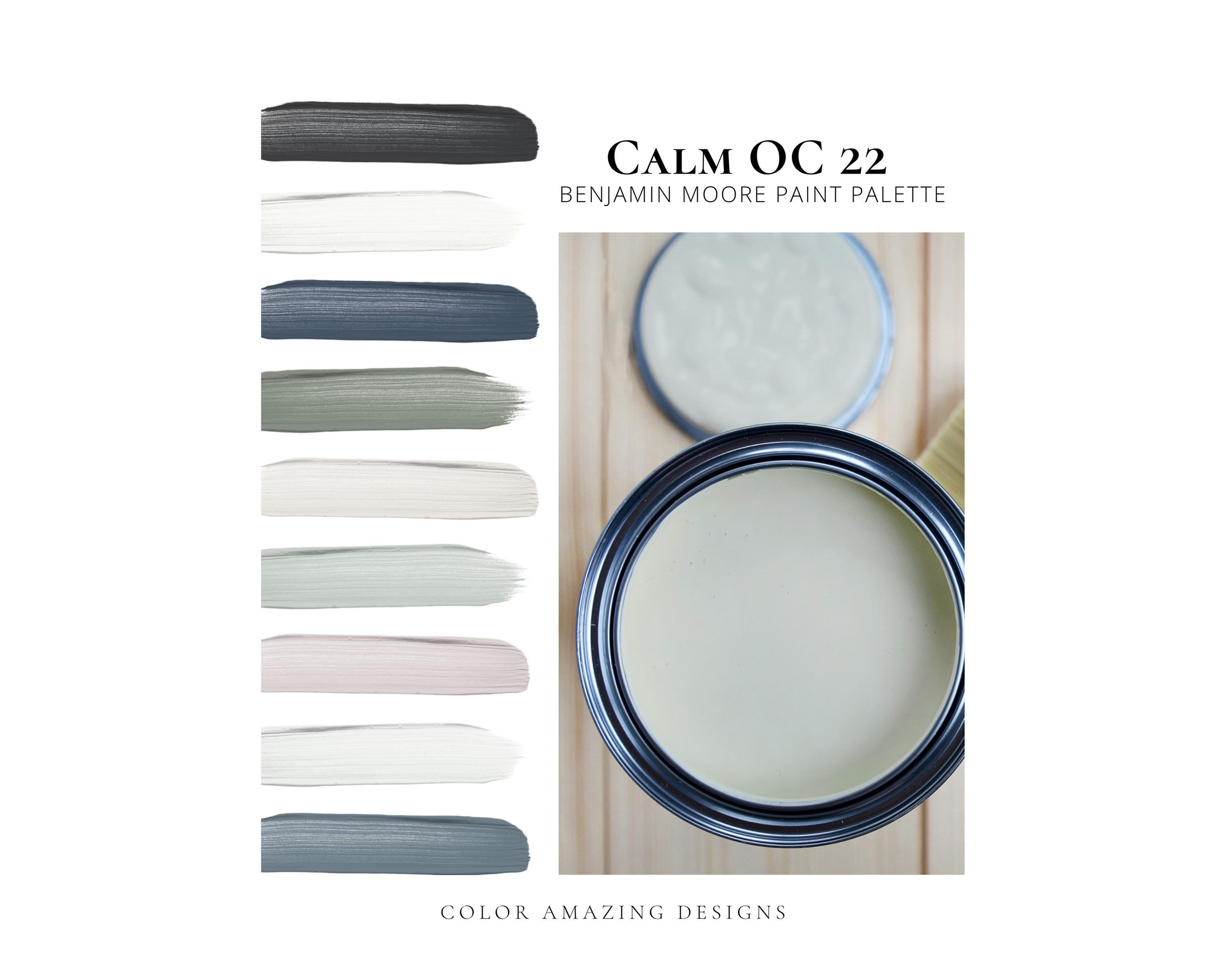 Benjamin Moore Calm Coordinating Colors Transitional Paint - Etsy