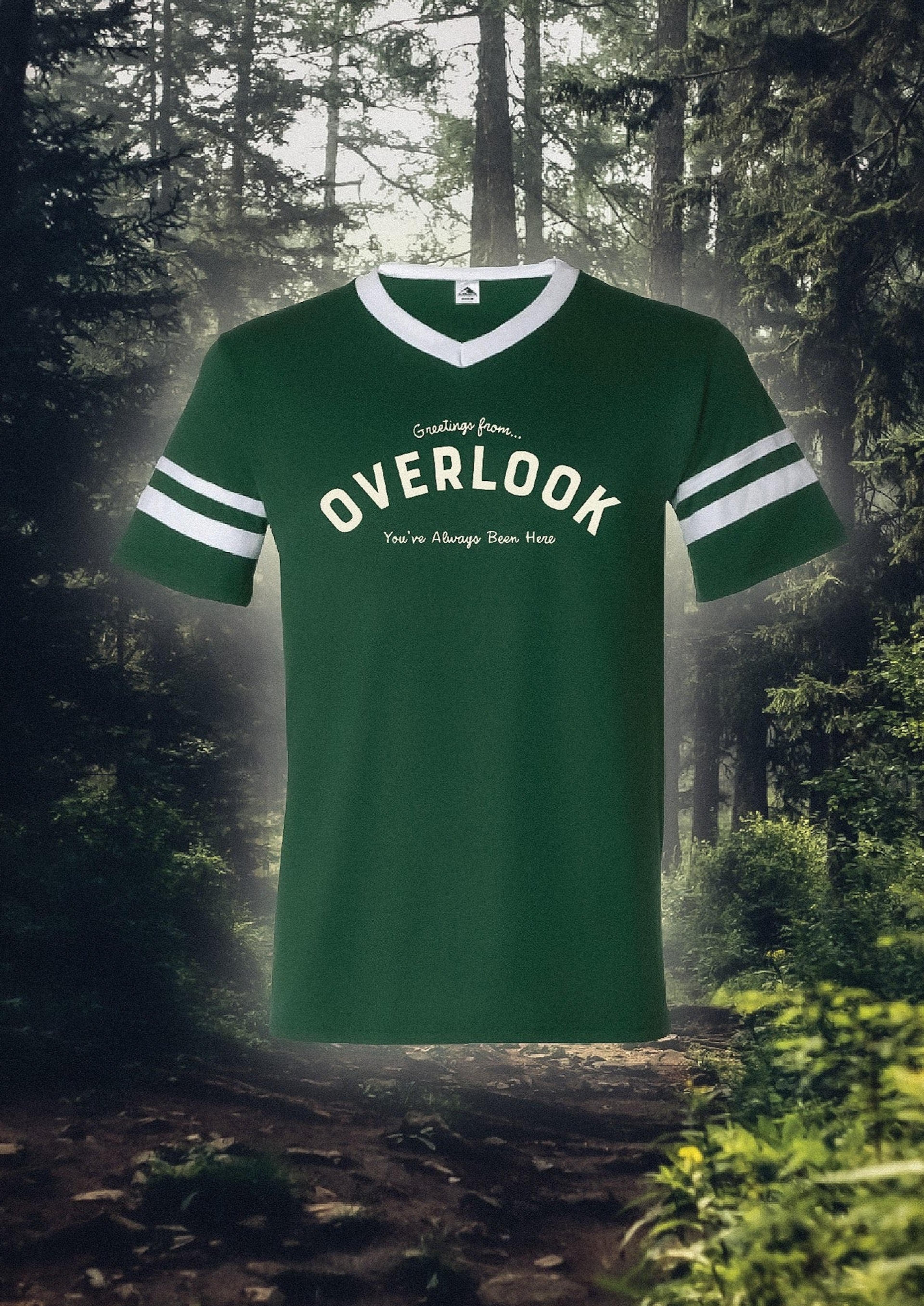 SUPER YAKI x THE OVERLOOK FILM FESTIVAL: GREETINGS FROM OVERLOOK STRIPE JERSEY (PREORDER) - XL (PREORDER)