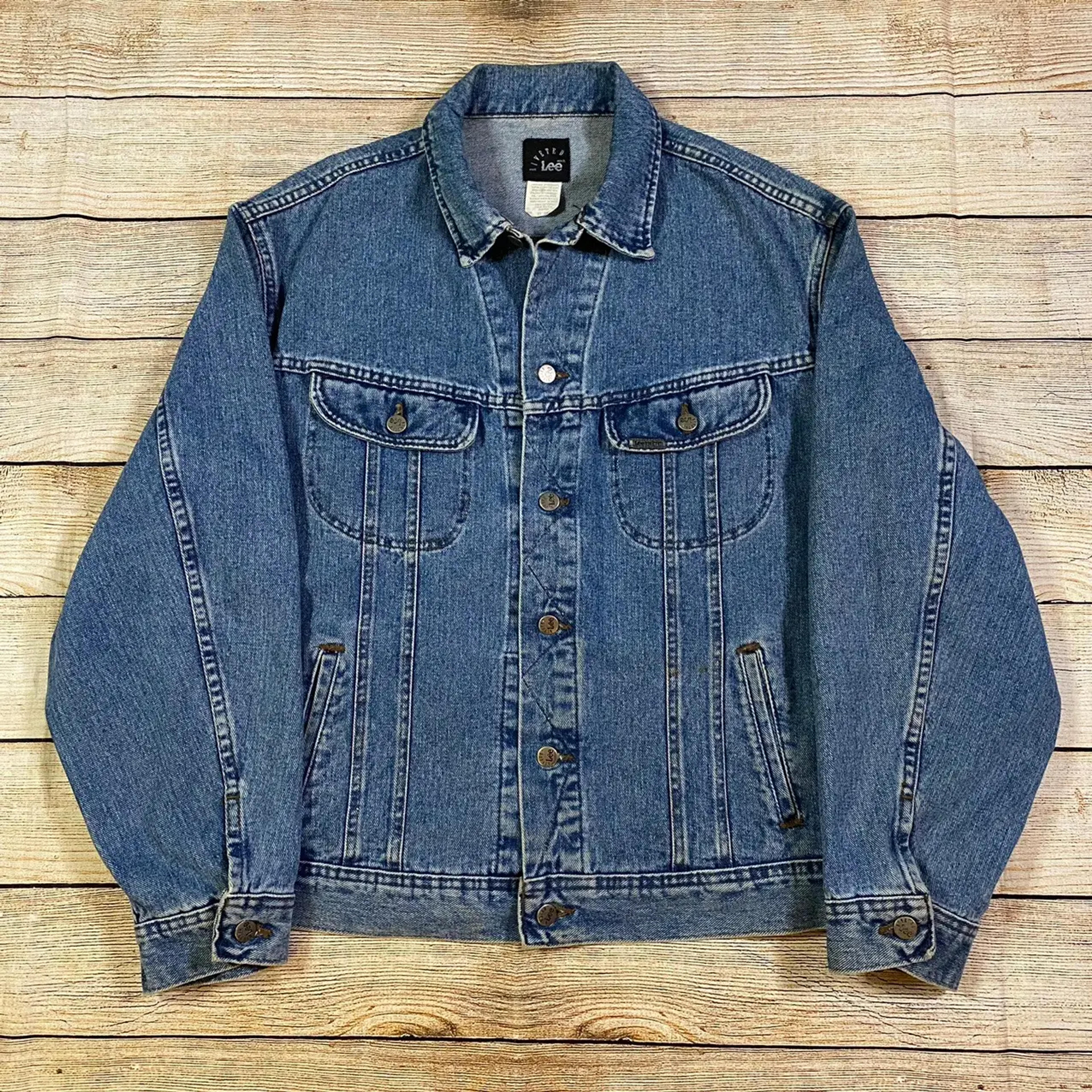 Vintage Vintage 1990’s Lee Riveted Denim trucker style Jacket | Grailed