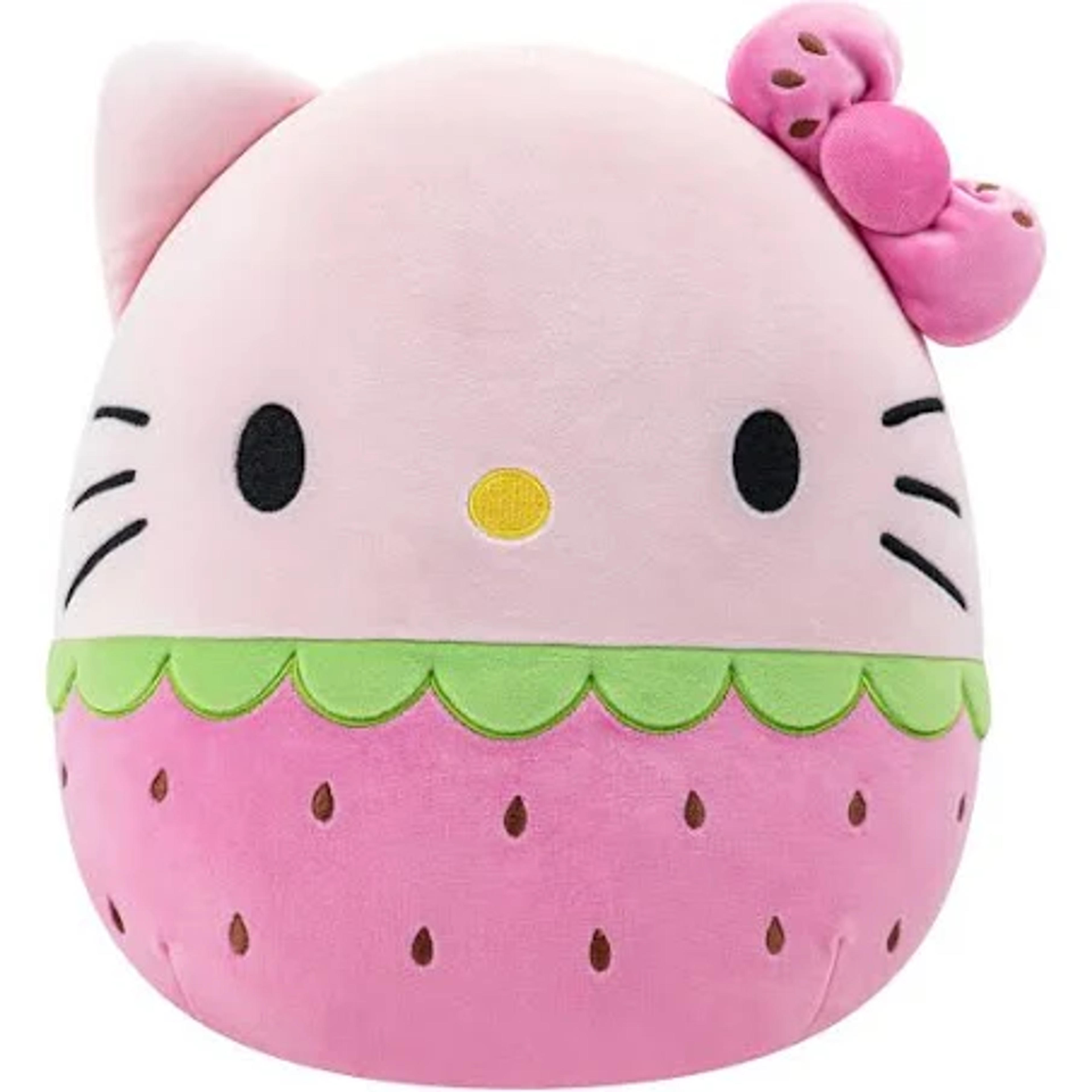 Squishmallows 12" Hello Kitty Pink Strawberry Bow | Jazwares