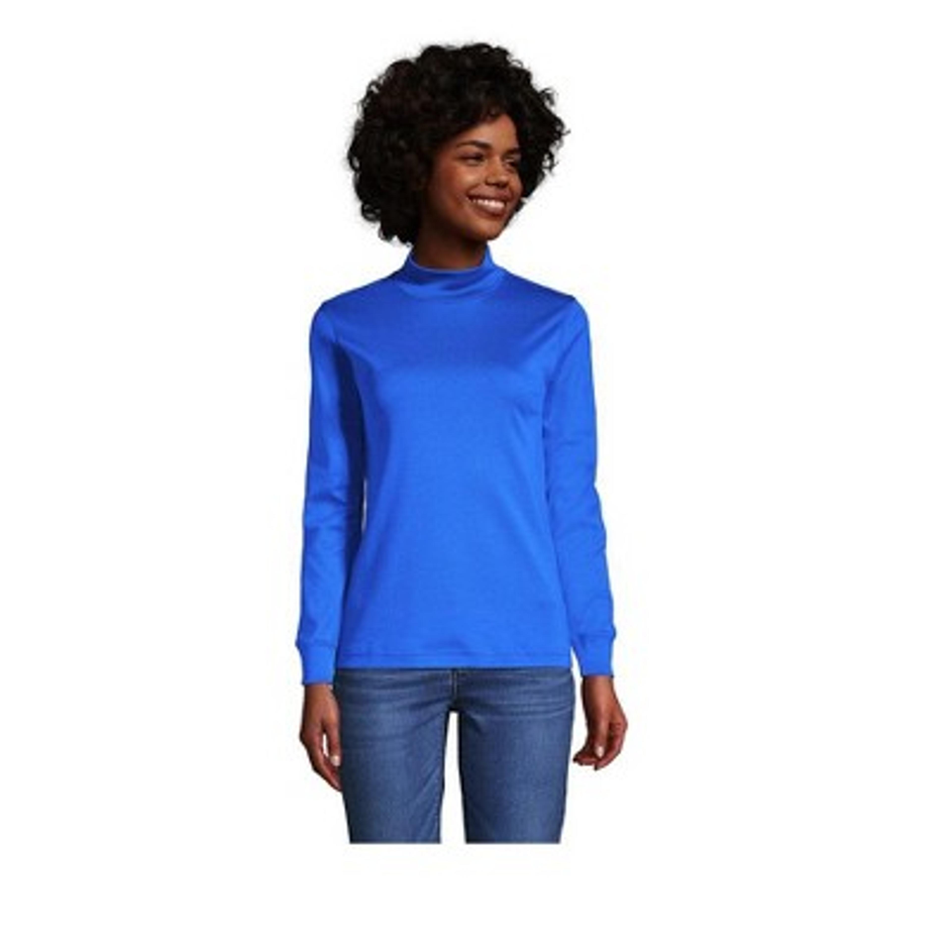 Lands' End Women's Long Sleeve Supima Mock : Target