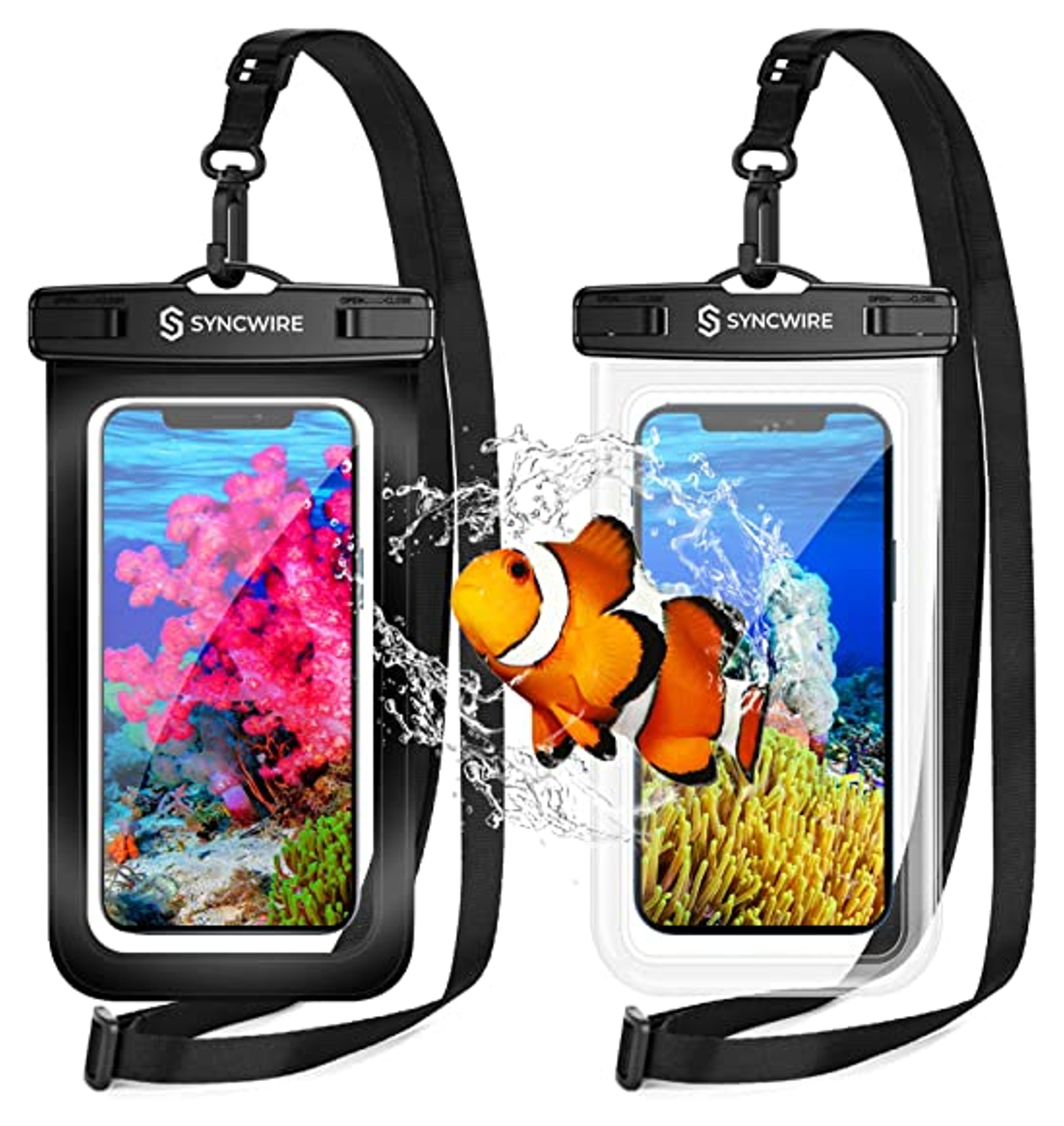 Amazon.com: Syncwire Waterproof Phone Pouch [2-Pack] - Universal IPX8 Waterproof Phone Case Dry Bag with Lanyard Compatible with iPhone 13/12/11 Pro XS MAX XR X 8 7 Plus Samsung S22 S20+ and More Up to 7 Inches : Cell Phones & Accessories