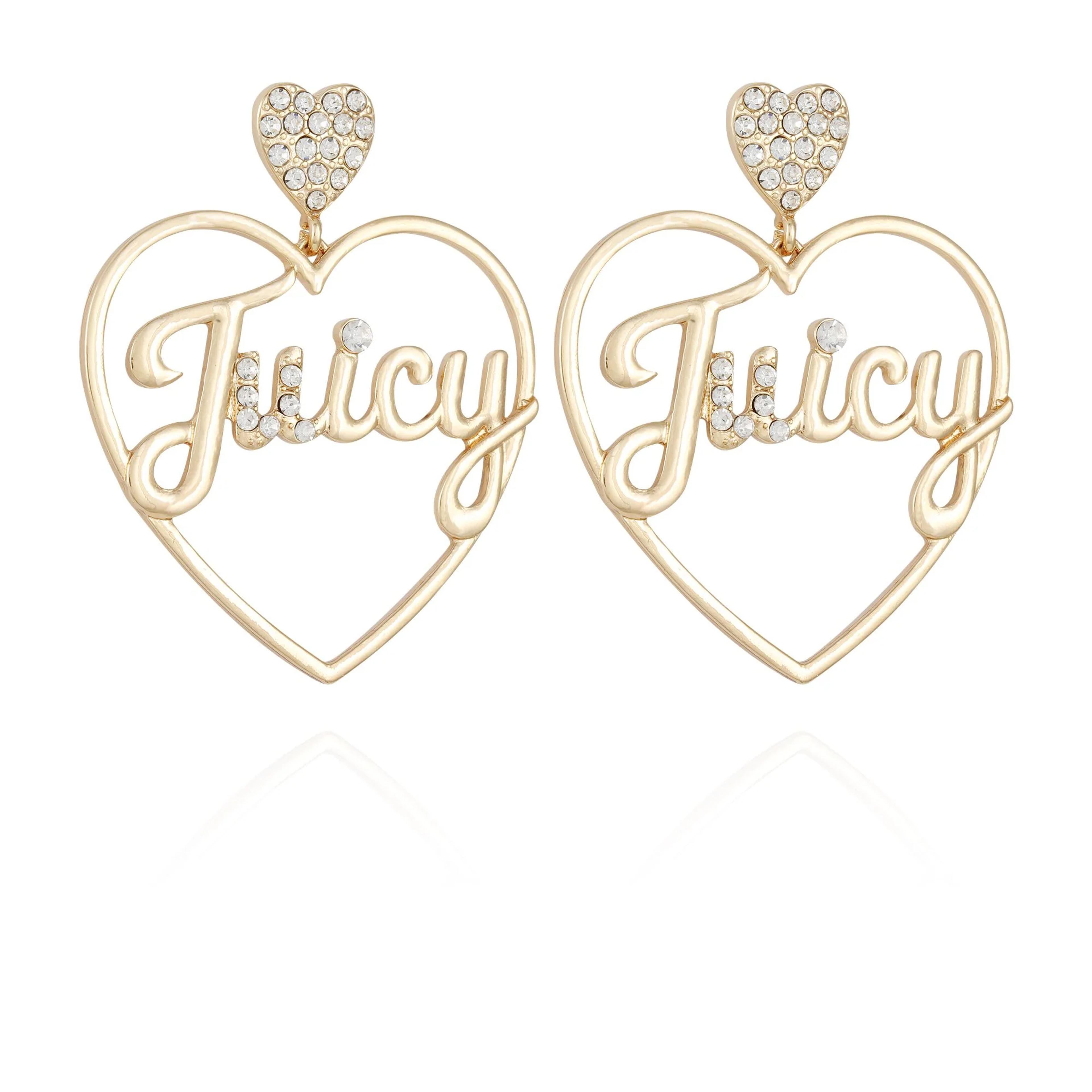 Heart Logo Hoop Earrings - Gold