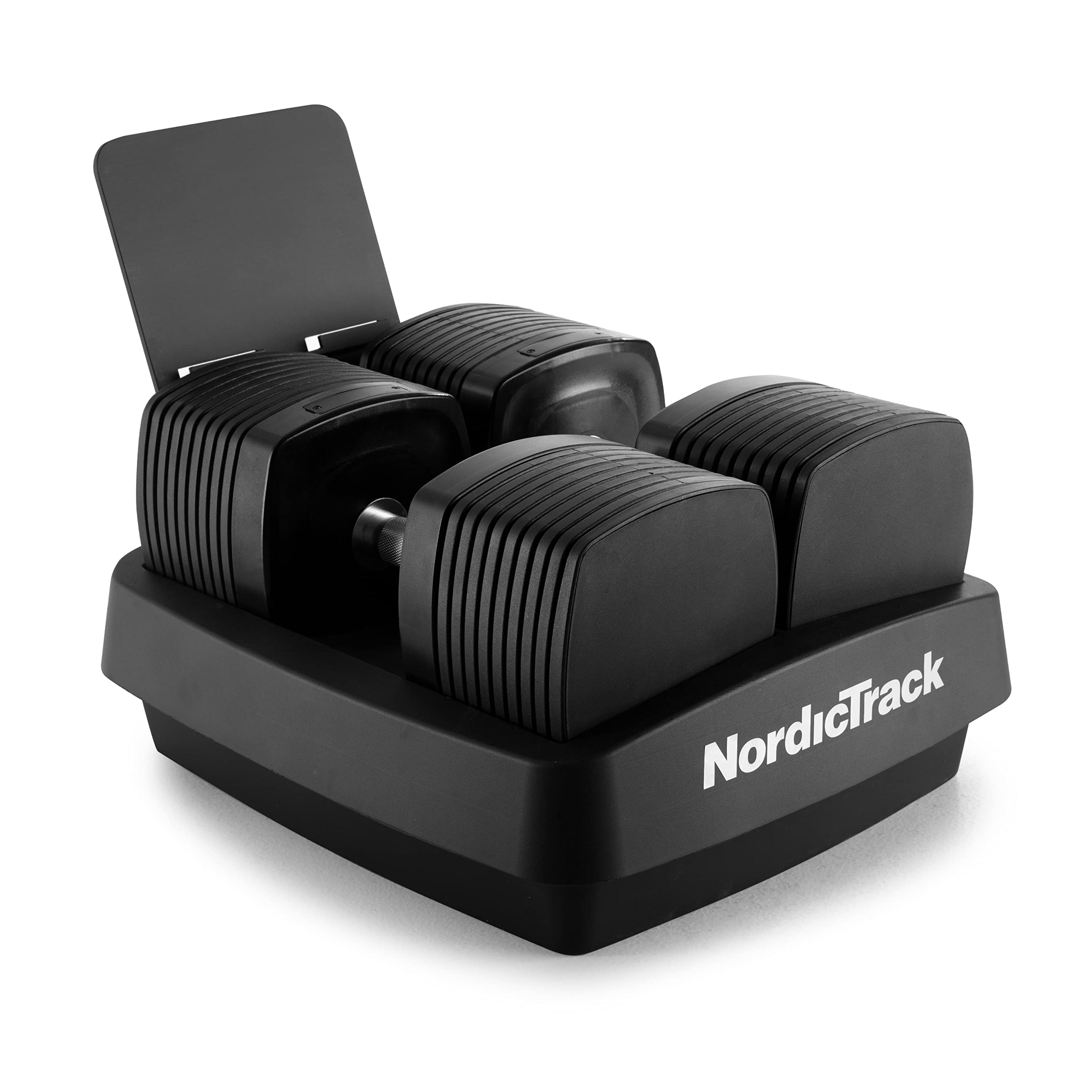 Amazon.com : NordicTrack 50 Lb iSelect Adjustable Dumbbells, Works with Alexa, Sold as Pair : Sports & Outdoors
