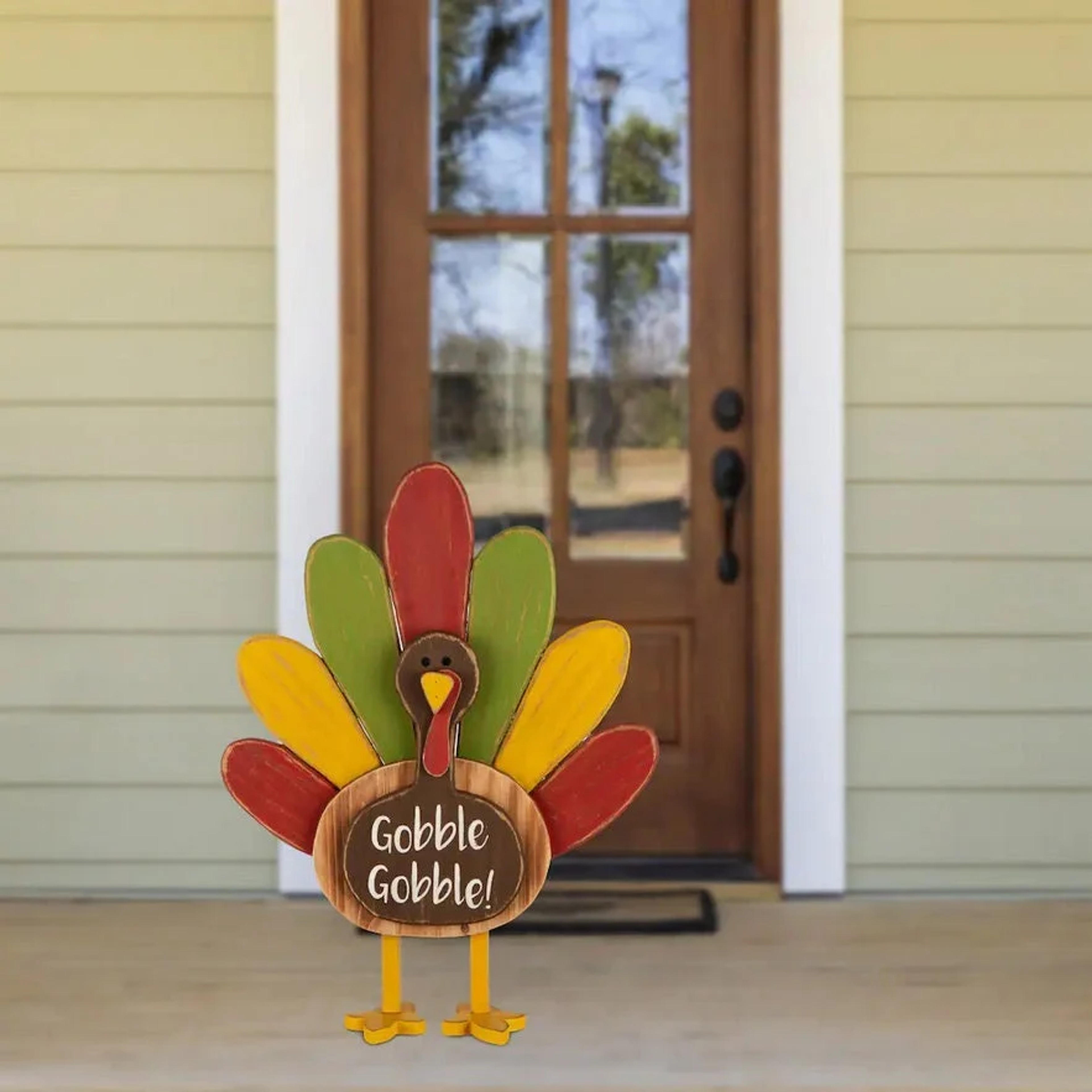 Wooden Turkey Décor Thanksgiving Decor Fall Thanksgiving - Etsy