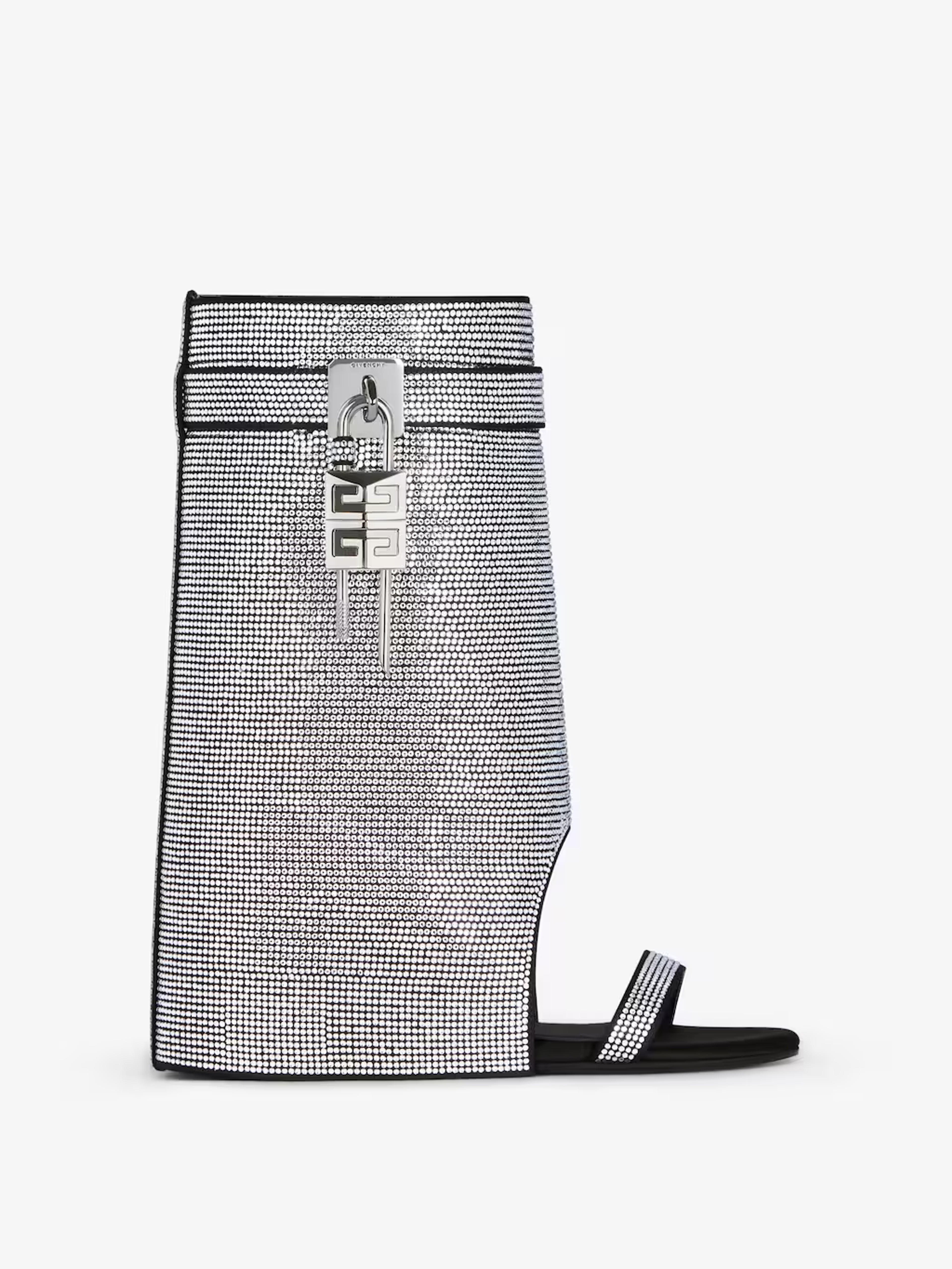 Shark Lock sandals in satin with strass | Givenchy CA