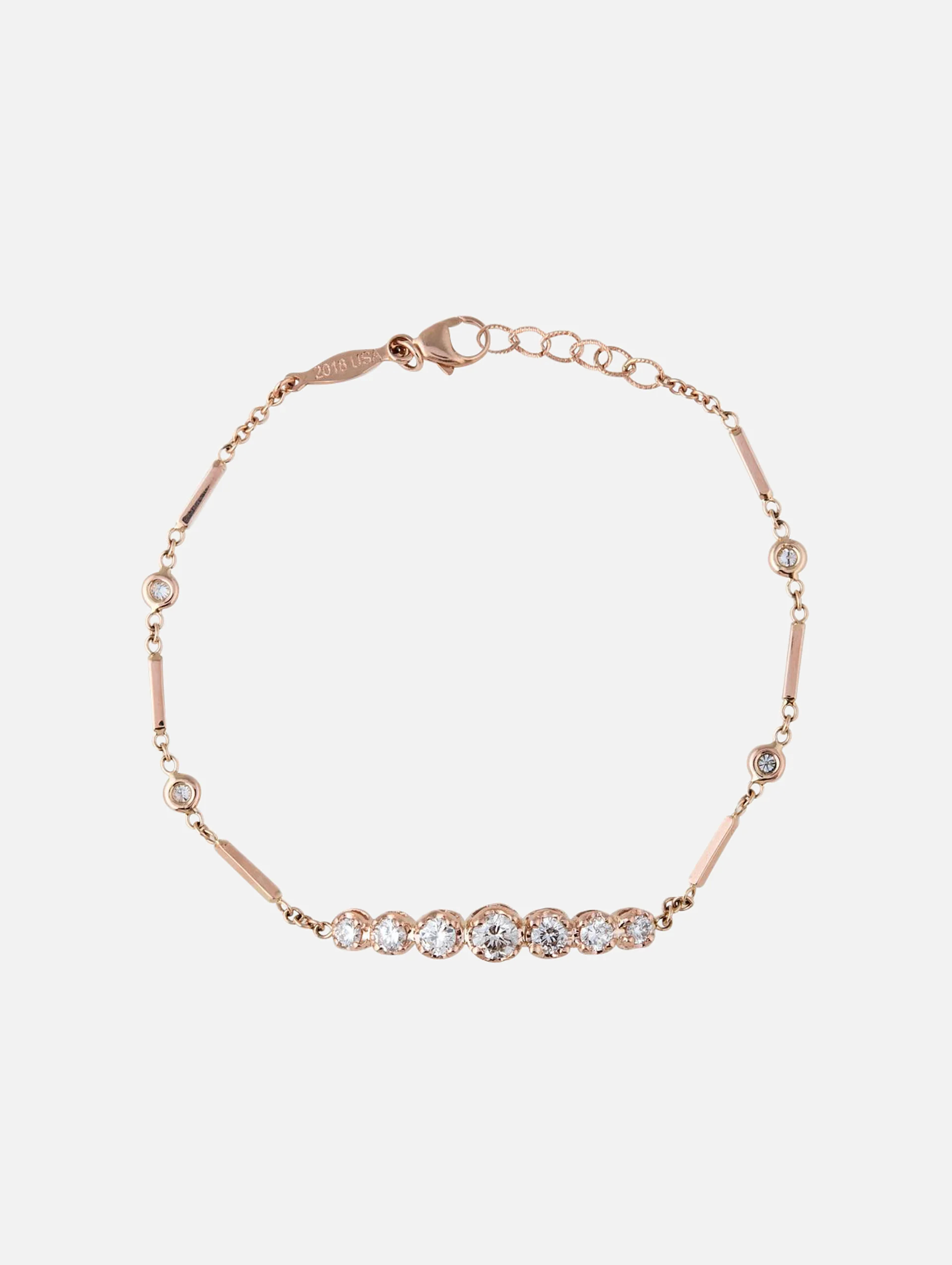 7 Diamond Kate Smooth Bar Bracelet | JACQUIE AICHE | elysewalker