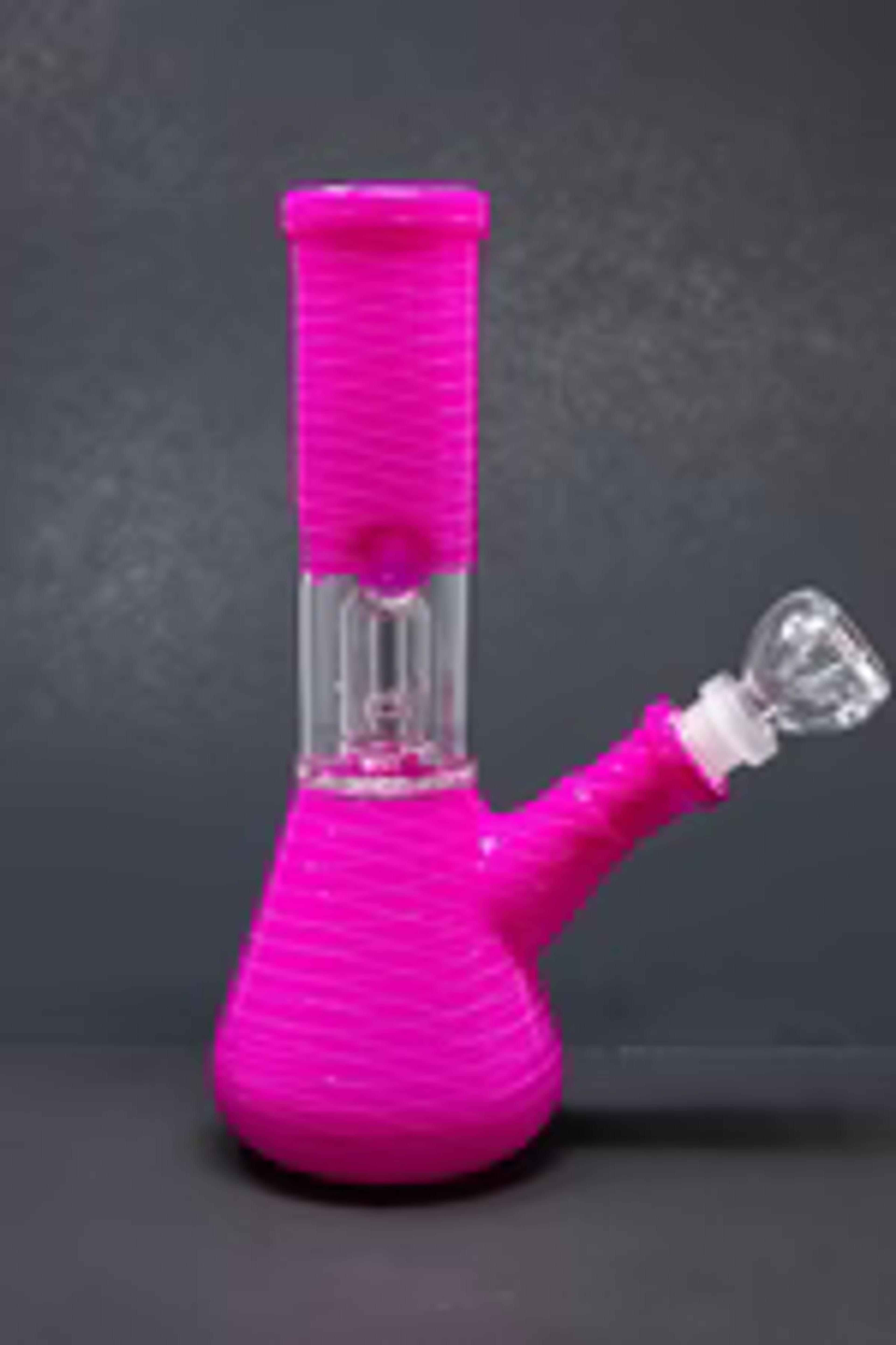 Order 8 Inch Pink Zebra Bong Online – StonedGenie.com