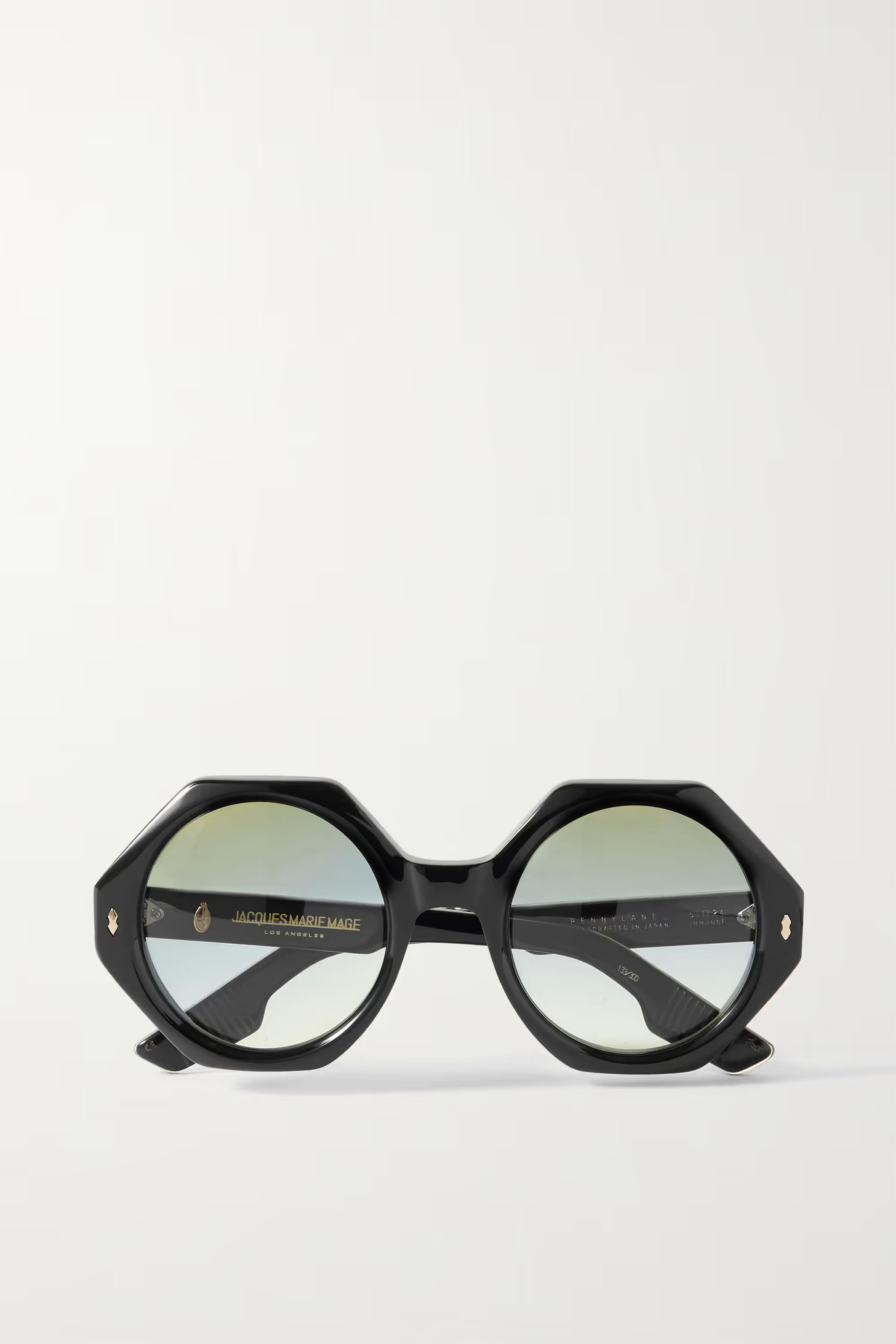 Black Pennylane oversized hexagon-frame acetate and gold-tone sunglasses | JACQUES MARIE MAGE | NET-A-PORTER