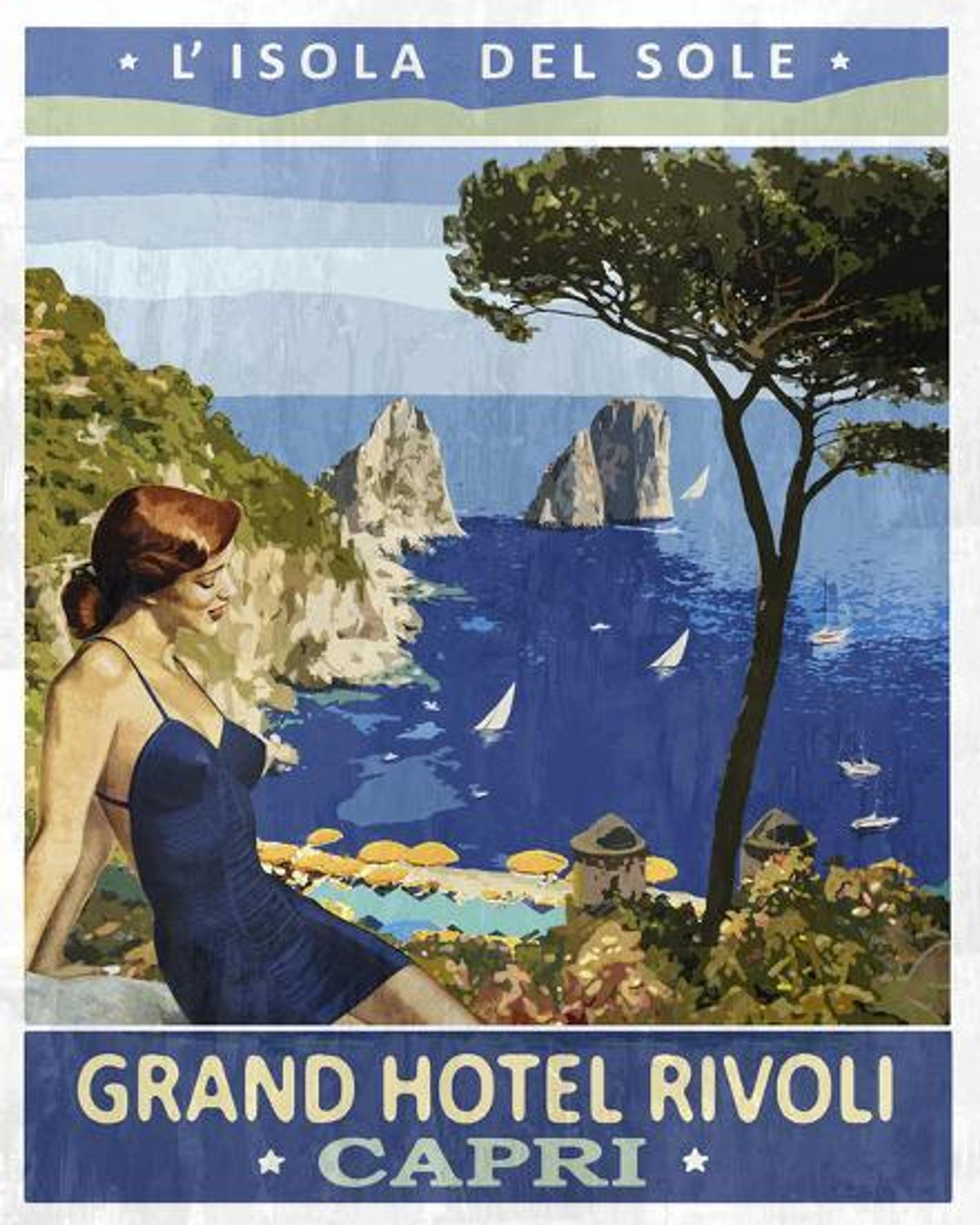 'Vintage Travel Capri' Giclee Print - The Portmanteau Collection | Art.com