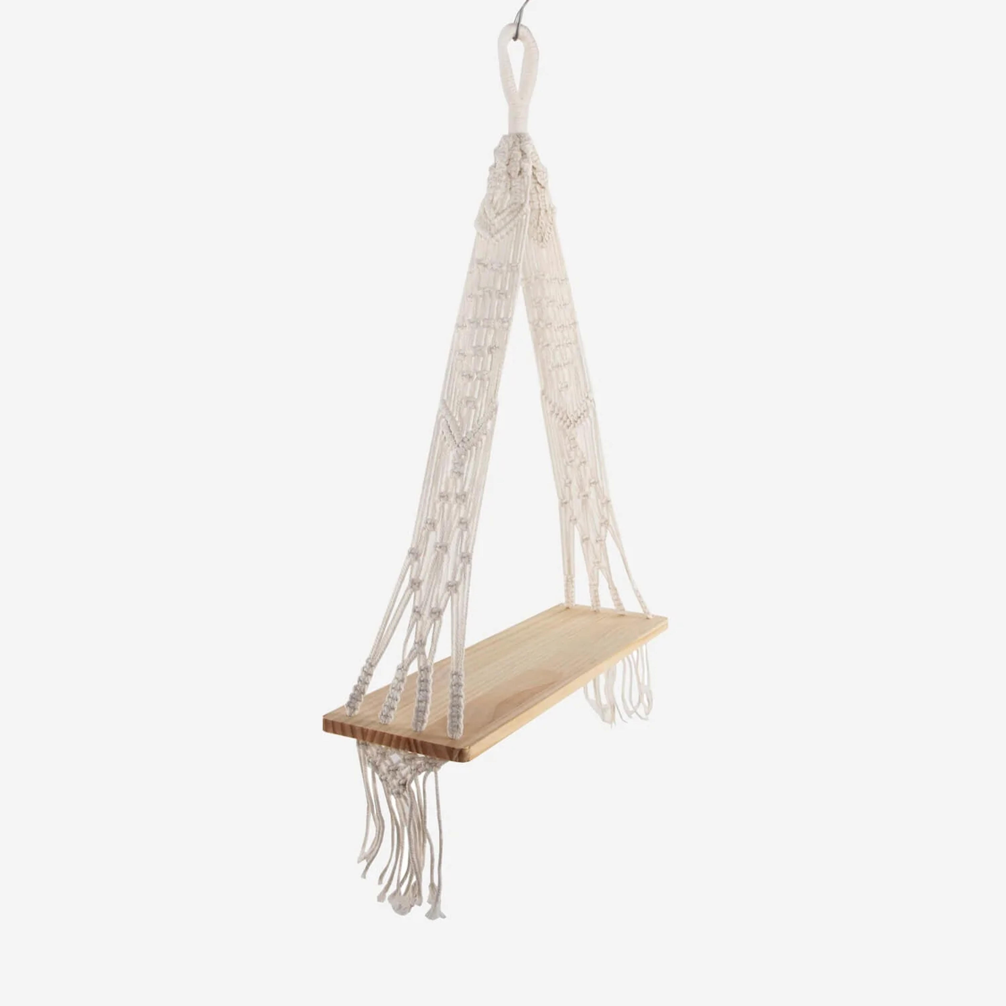 Dormify Macrame Hanging Shelf | Dorm Essentials - Default Title - Dormify