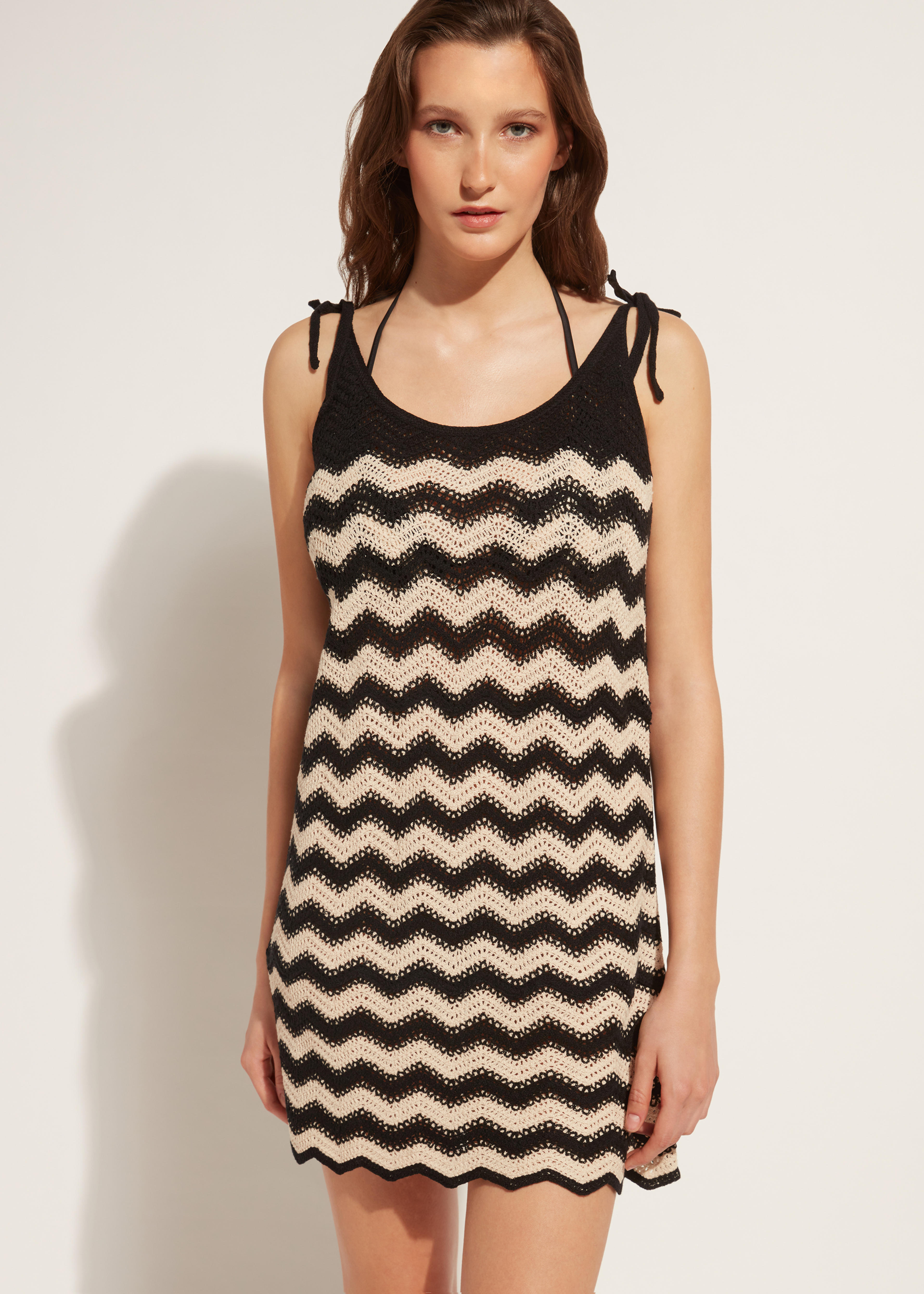 Crochet Dress with Chevron Motif - Cover-ups - Calzedonia