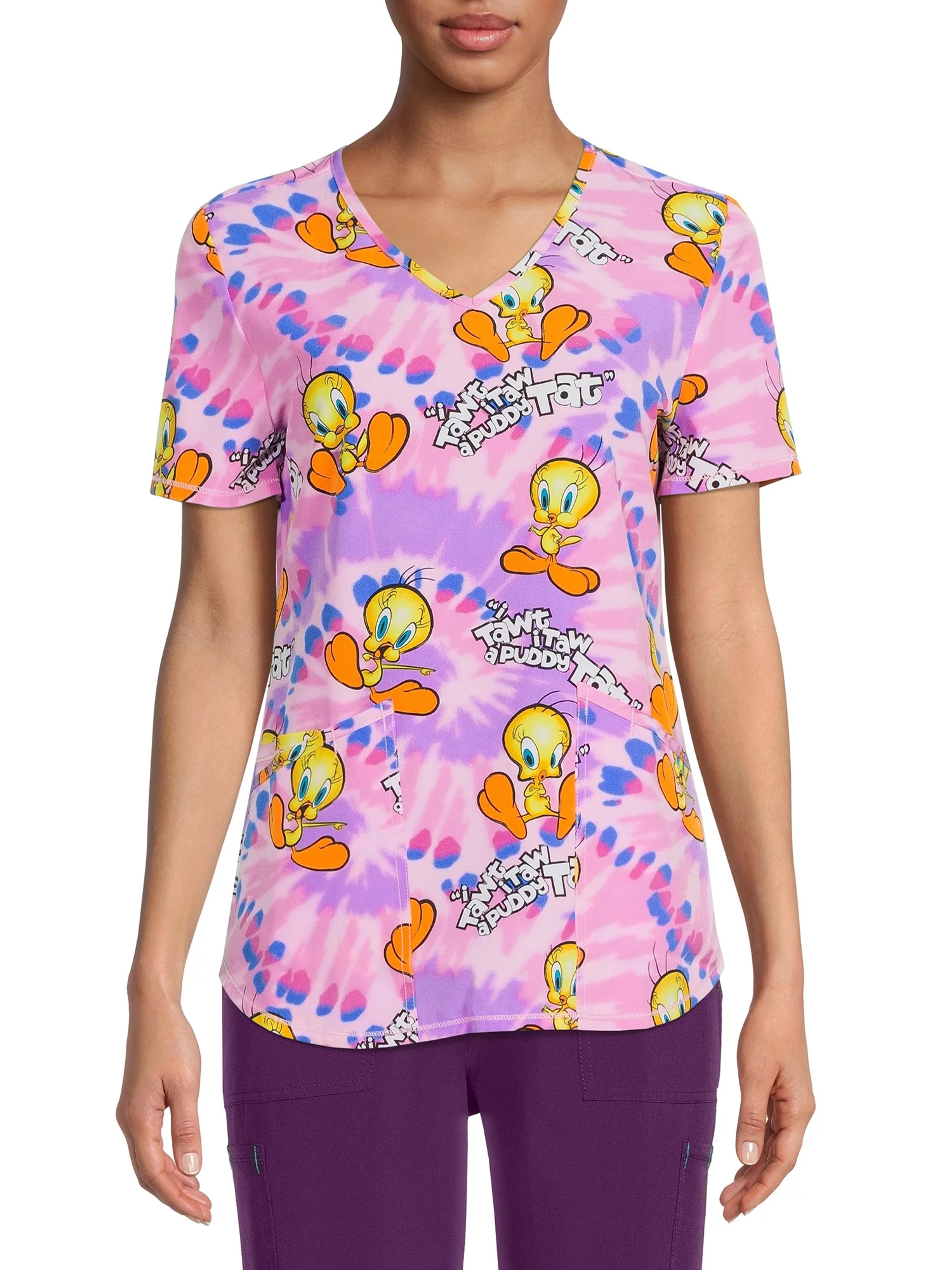 Scrubstar Women's Looney Tunes Tweety Scrub Top