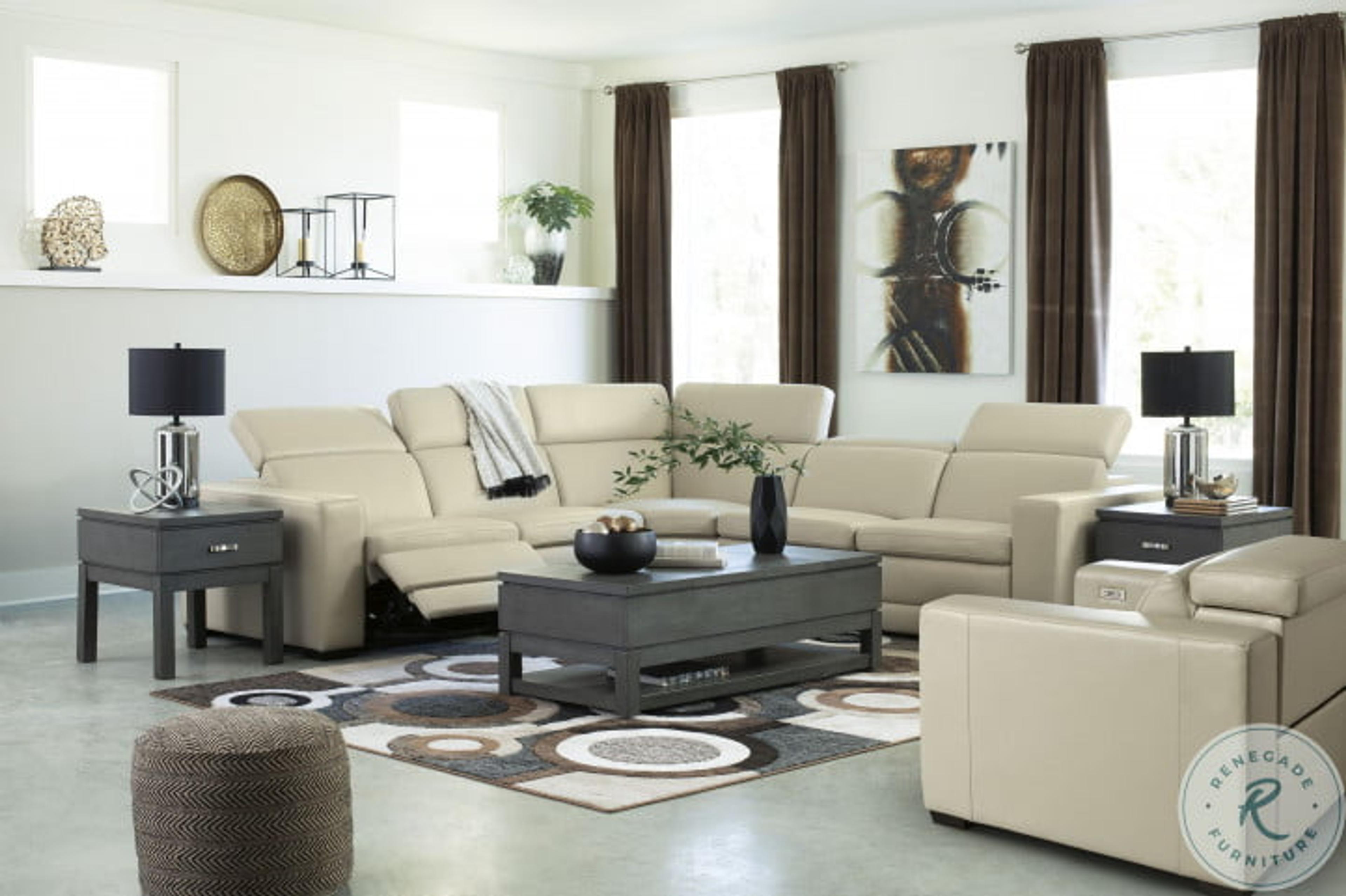 Texline Sand Power Reclining Sectional from Ashley | Coleman Furniture