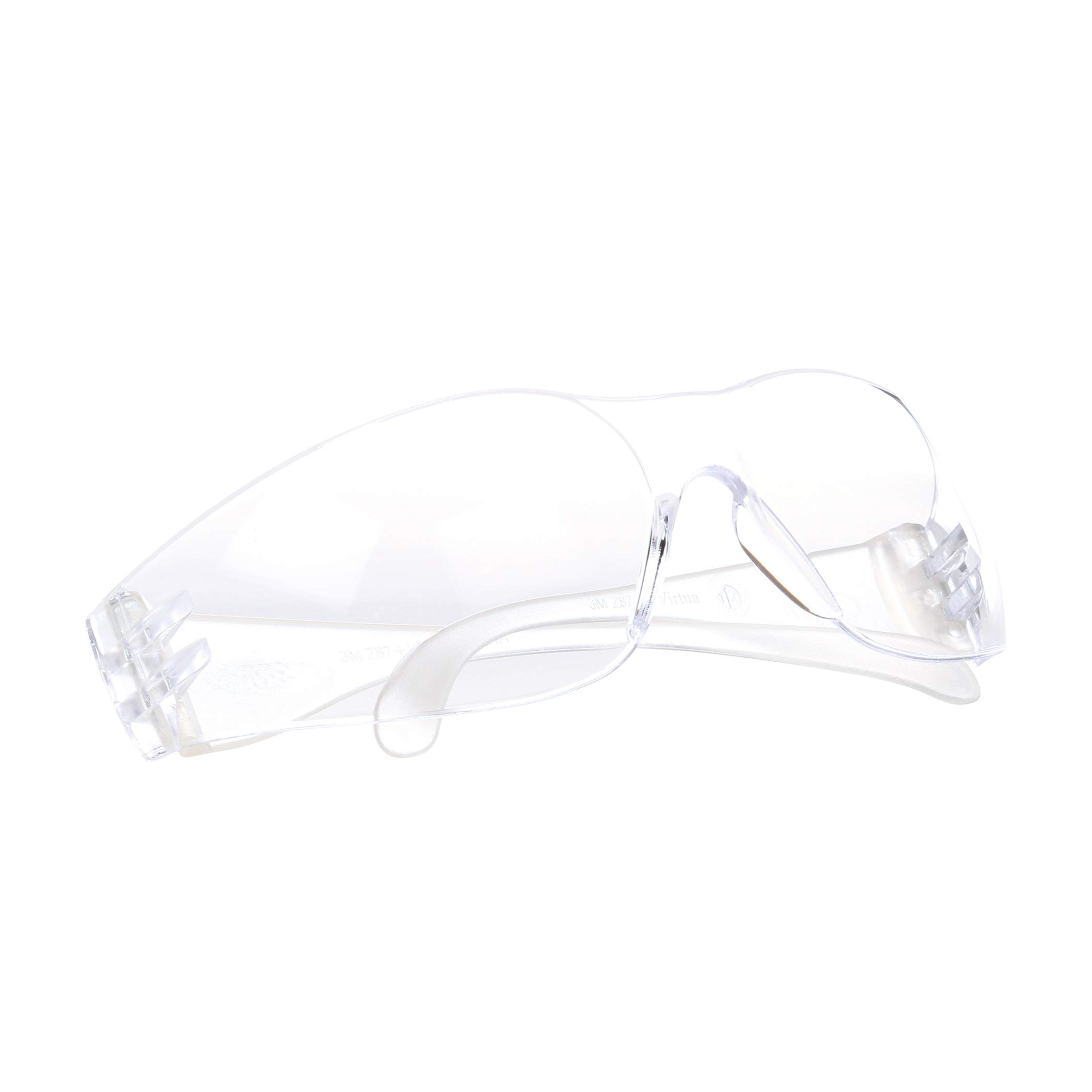 3M Safety Glasses, Virtua, ANSI Z87, Clear Hard Coat Lens, Clear Frame