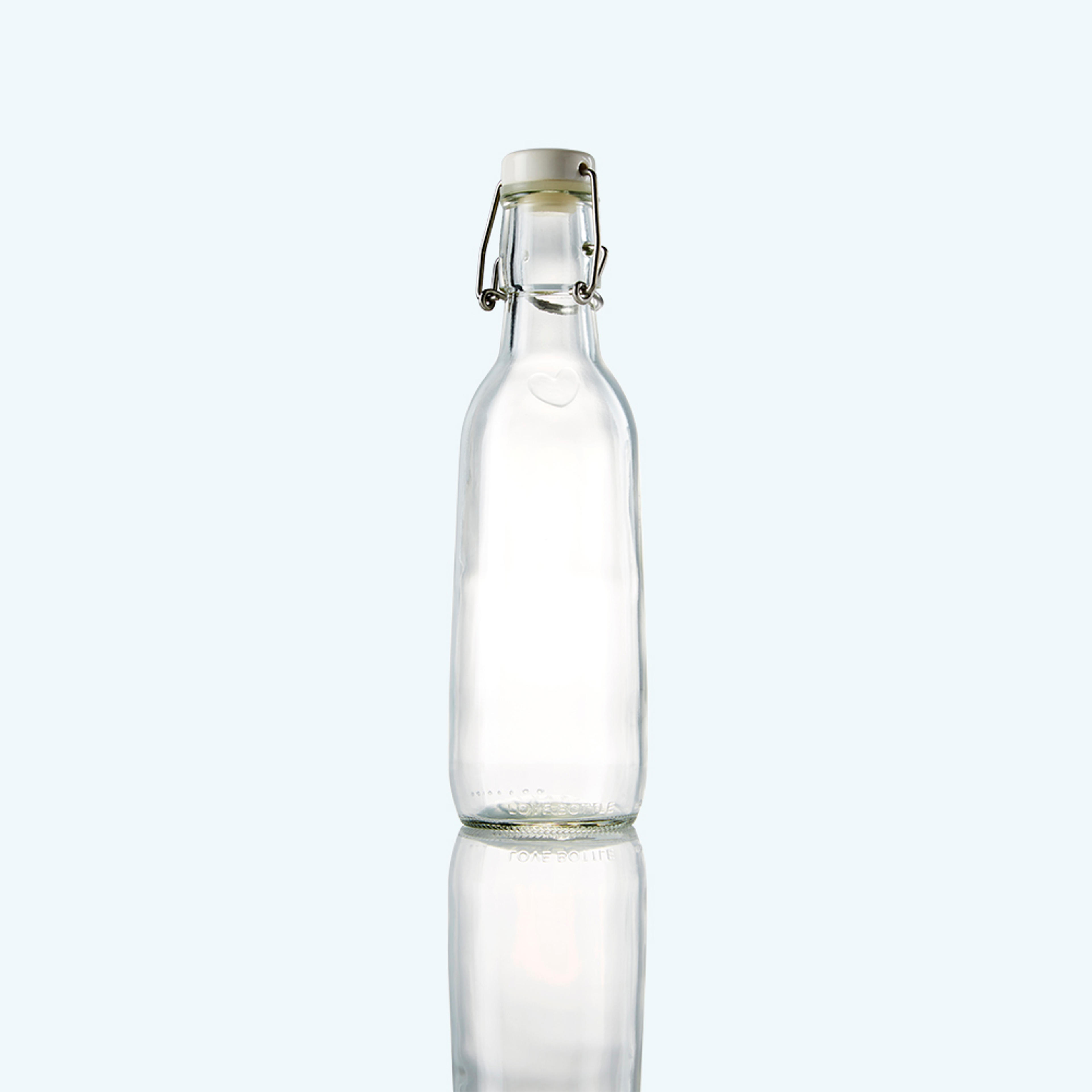 Made in USA - Clearly Love — Love Bottle - Beautiful Reusable Glass Water Bottles